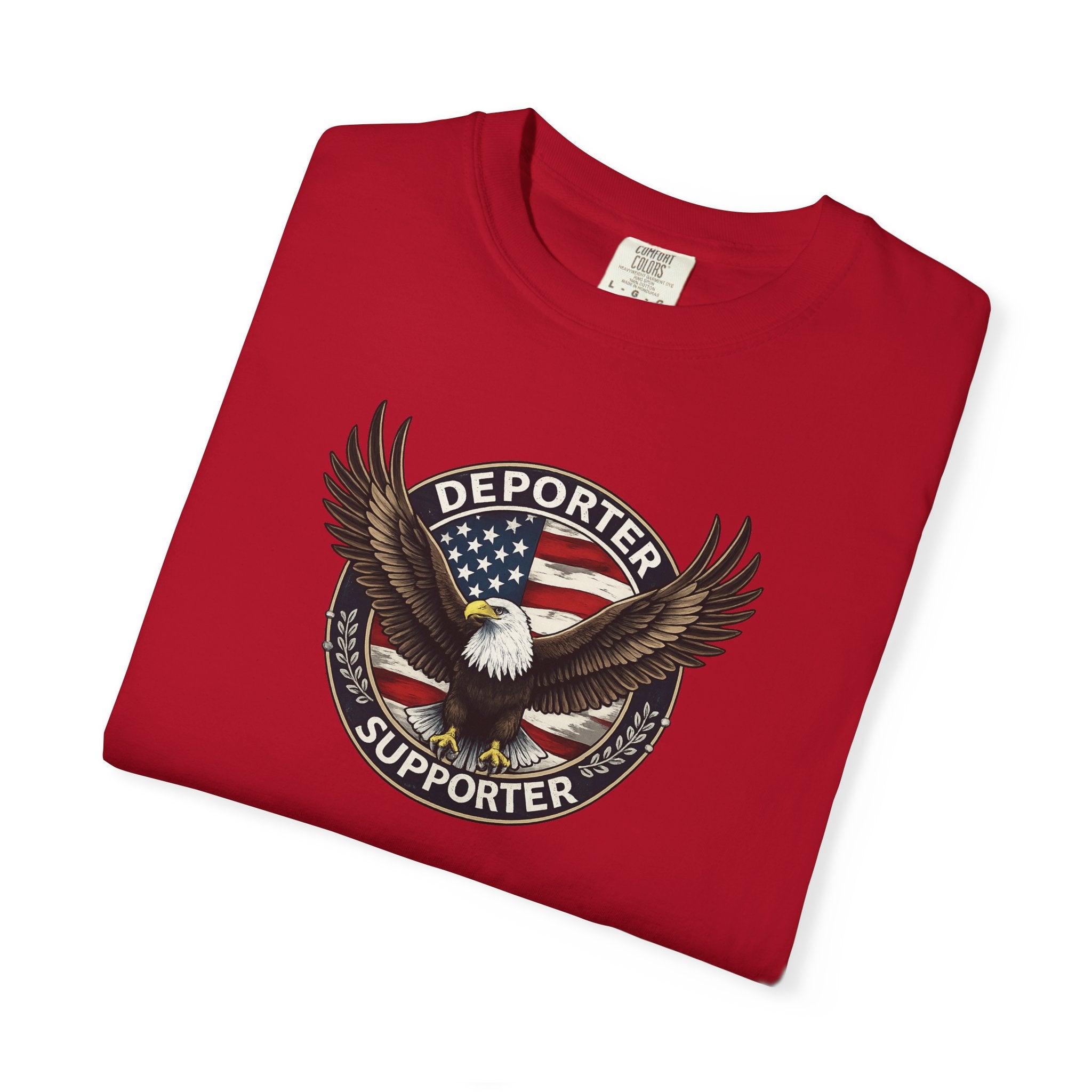 Deporter Supporter T-Shirt Patriotic Eagle Border Wall Shirt MAGA Immigration Graphic Tee America First Shirt 6 colors 100% cotton