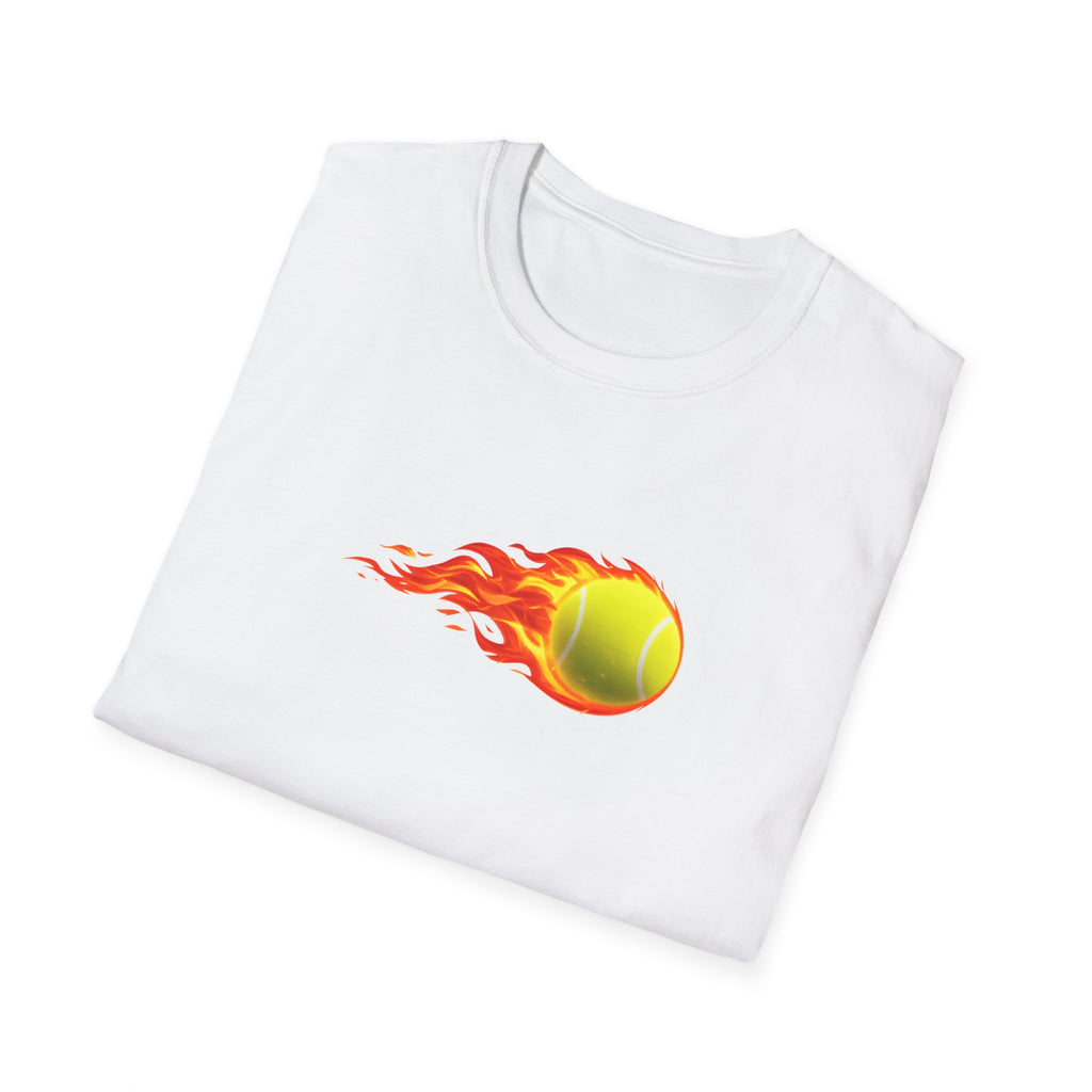 Flaming Tennis Ball Shirt Cool Tennis Player Graphic Tee Tennis Lover Gift 4 colors 100% cotton