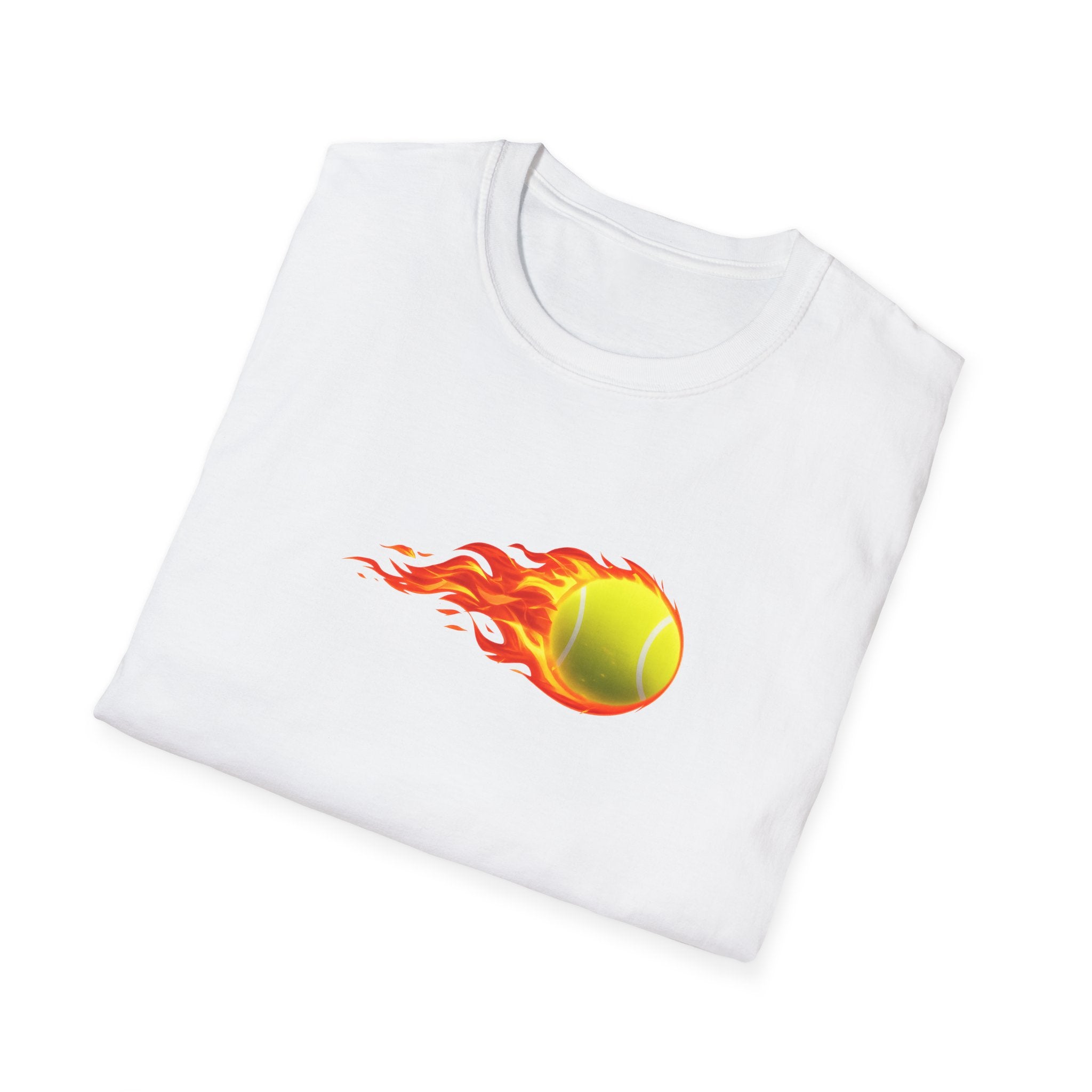 Flaming Tennis Ball Shirt Cool Tennis Player Graphic Tee Tennis Lover Gift 4 colors 100% cotton