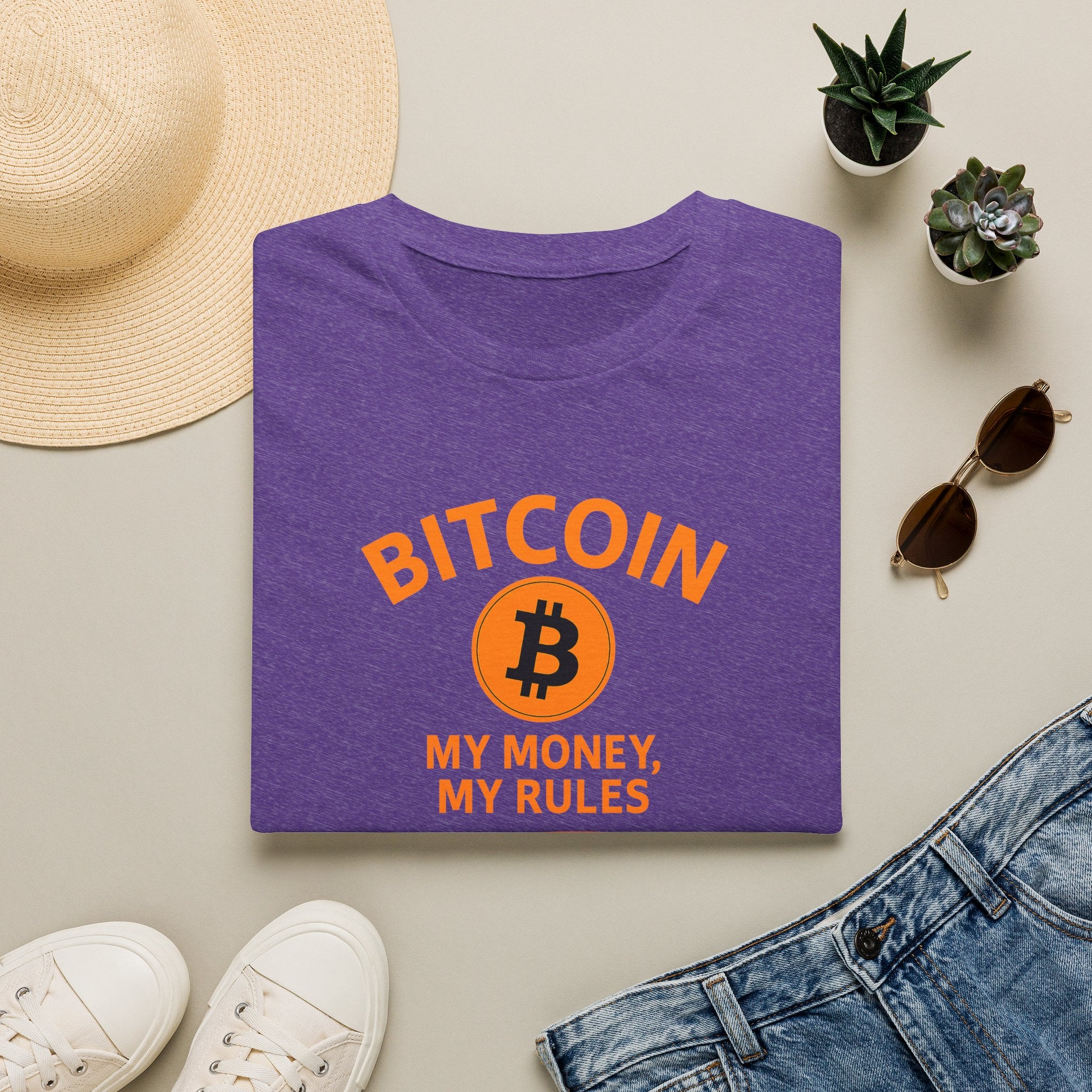 Stand for Freedom Wear what you Believe My Money My Rules Bitcoin Cotton T-Shirt Tee 4 colors 100% cotton