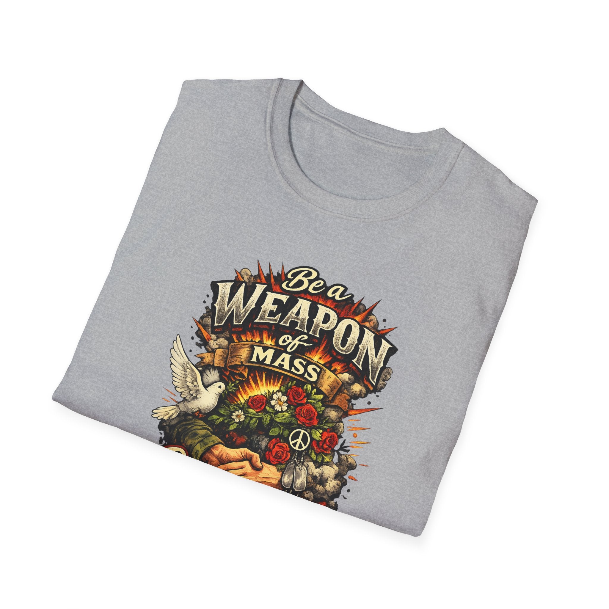 Be a Weapon of Mass Compassion TShirt Kindness Peace Love Compassion Tee Inspirational Graphic Shirt 5 colors 100% cotton