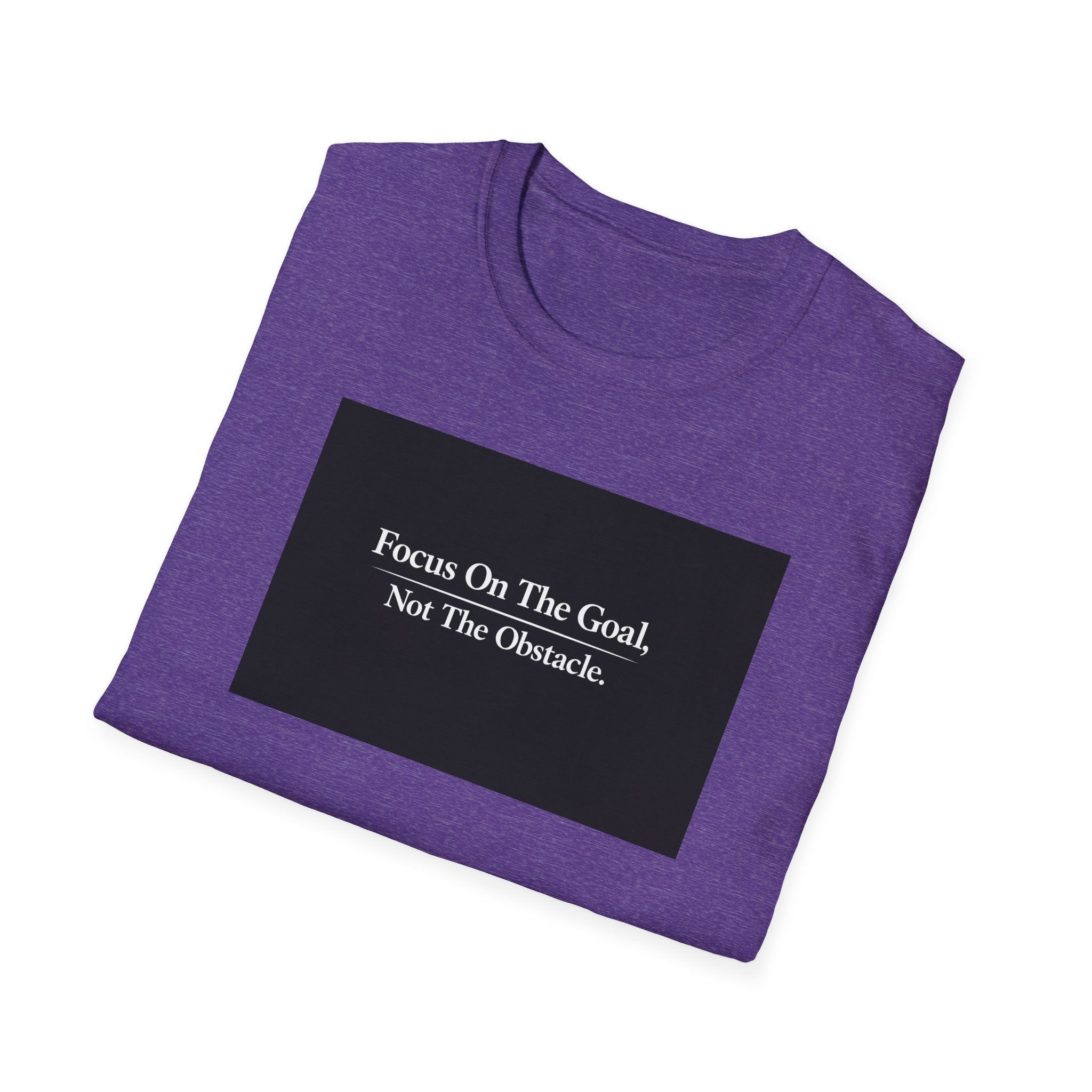 Focus On The Goal Not The Obstacle Shirt Motivational Quote Tee Mindset T-Shirt Everyday Encouragement Gift 6 colors 100% cotton