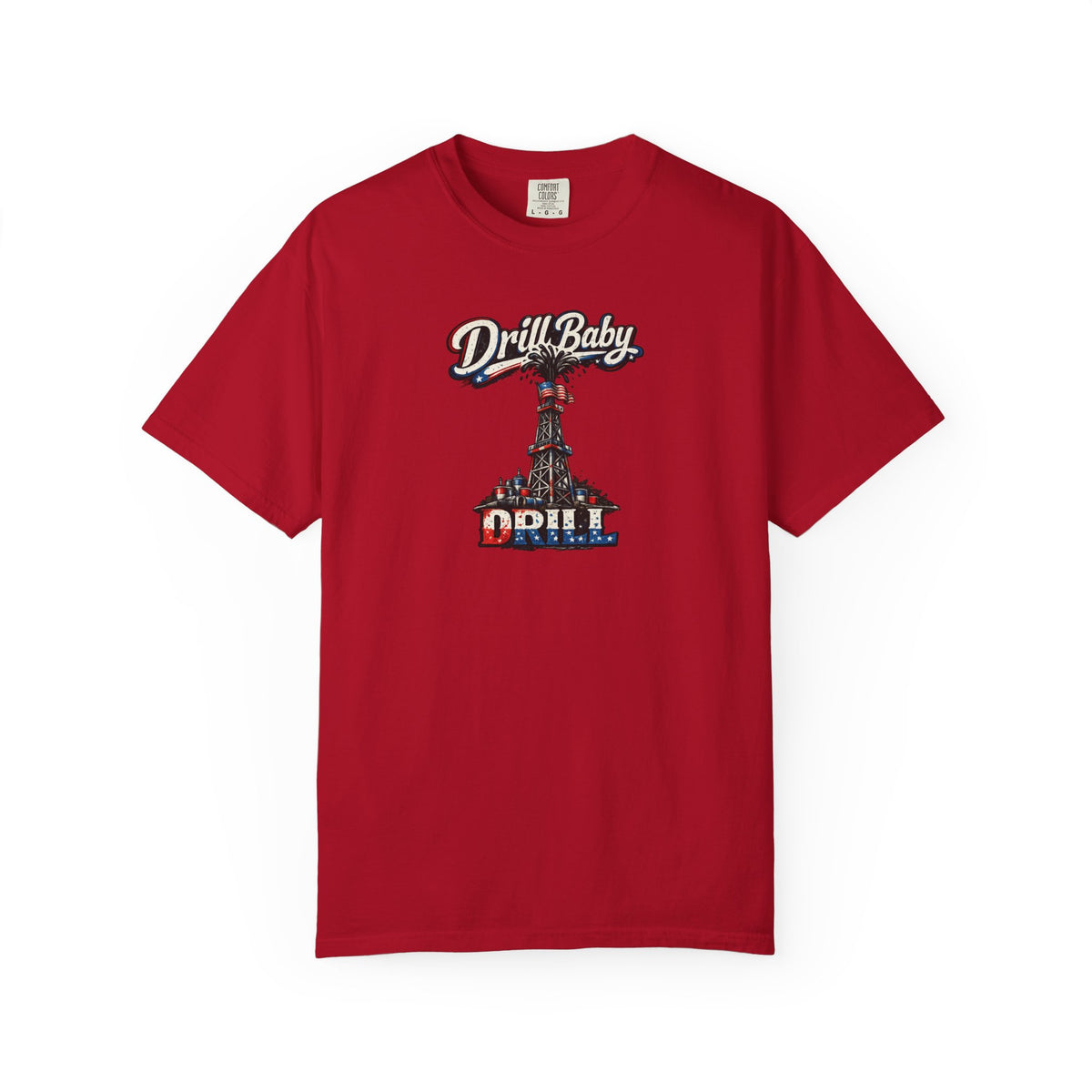Sats and Stripes Drill Baby Drill Patriotic Oilfield T-Shirt MAGA Energy Independence Shirt Pro Oil & Gas USA Graphic Tee Red