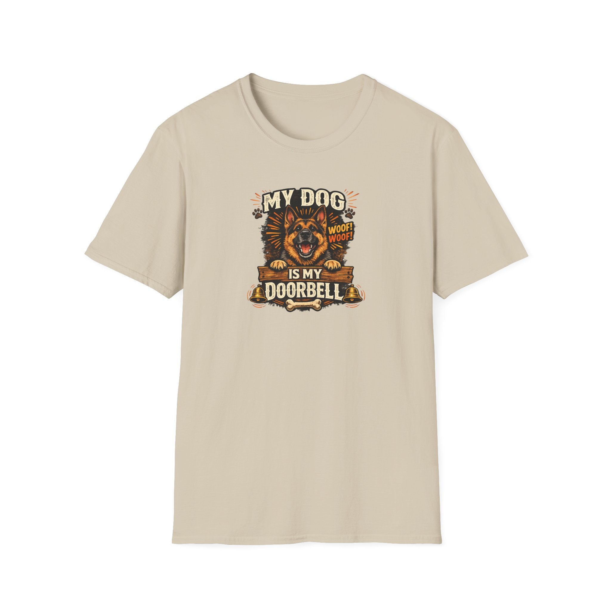 Mein Hund ist meine Türklingel T-Shirt Lustiges Hundeliebhaber-Shirt Hunde Mama Tee Haustierbesitzer Humor Shirt Niedliches Hunde Grafik Tee 6 Farben 100% Baumwolle
