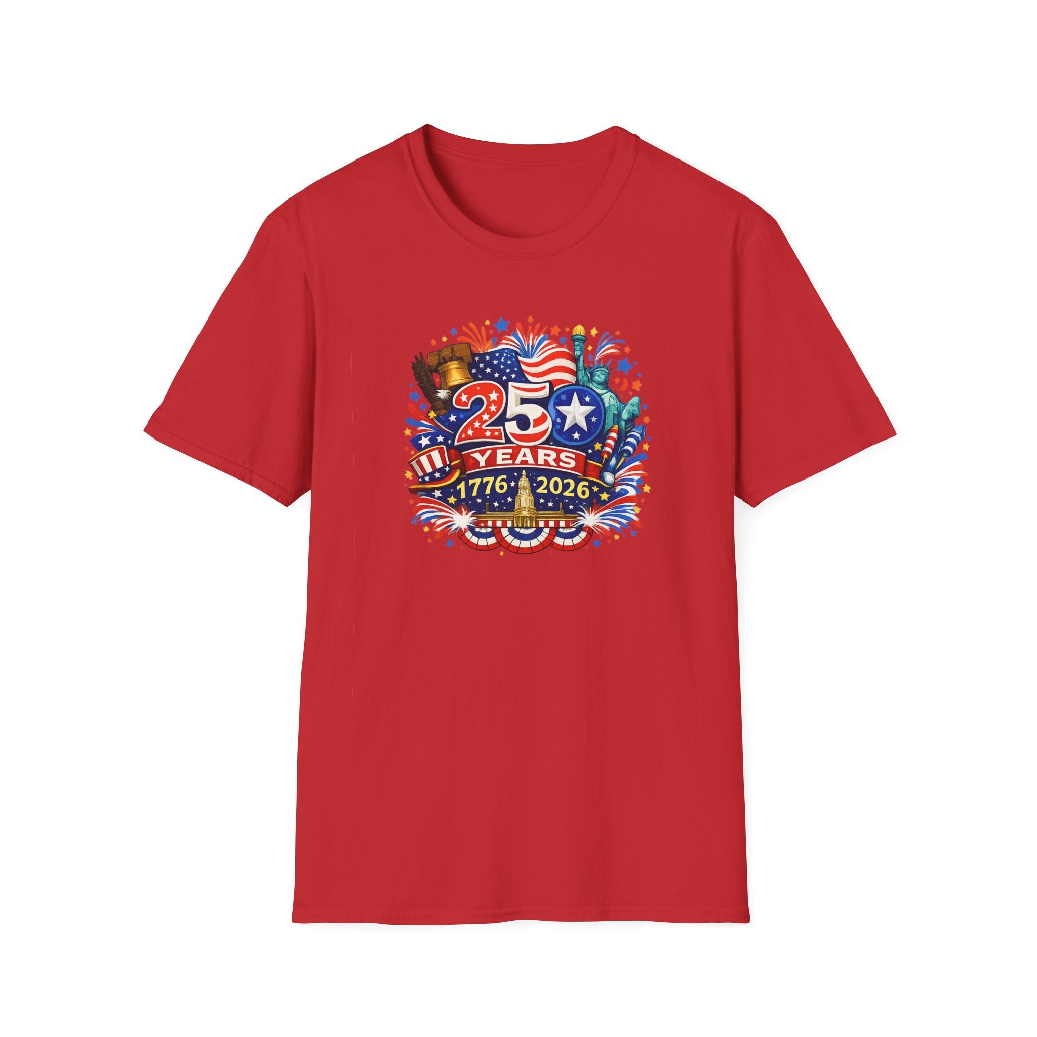 USA 250th Anniversary Shirt 1776-2026 Patriotic TShirt Fourth of July Independence Day Tee America 250 Years 8 colors 100% cotton