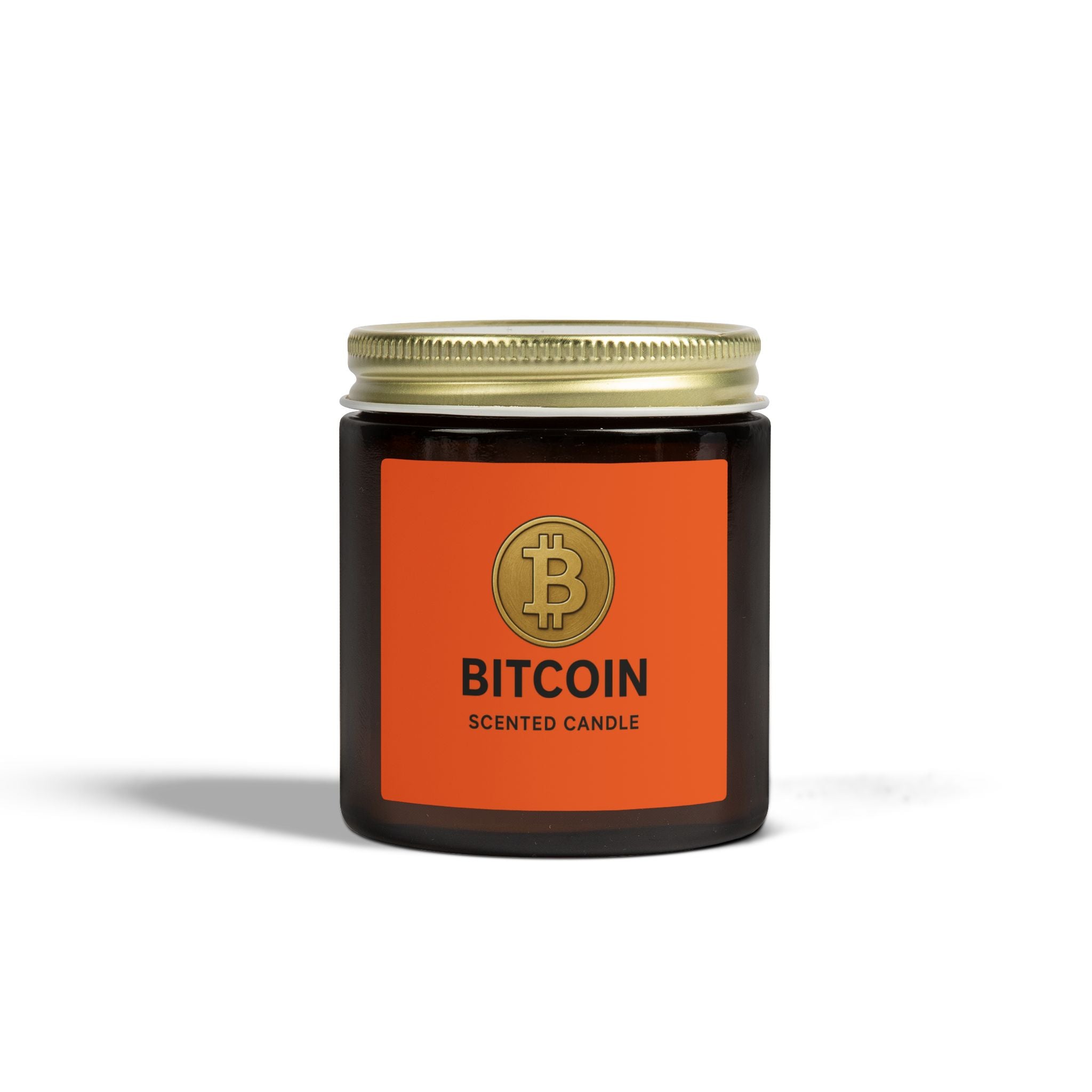 Bitcoin Logo Kokos-Aprikosen Wachskerze 4 oz & 9 oz Größen 8 Düfte verfügbar