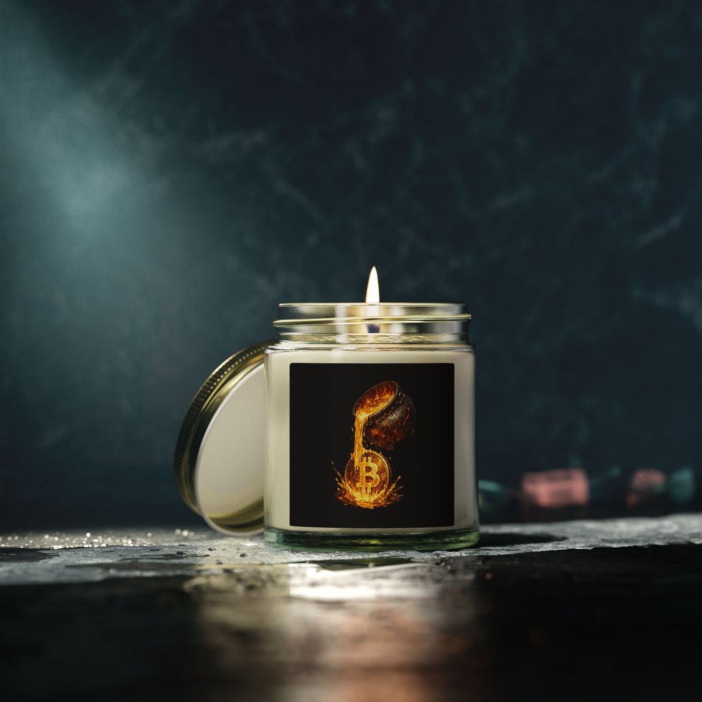 Bitcoin Scented Candles Coconut Apricot Wax (4oz, 9oz)