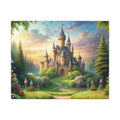 Fantasy Castle Wall Art for Girls Room Princess Nursery Canvas Fairytale Castle Wall Decor Kids Bedroom Art 2 Sizes Available