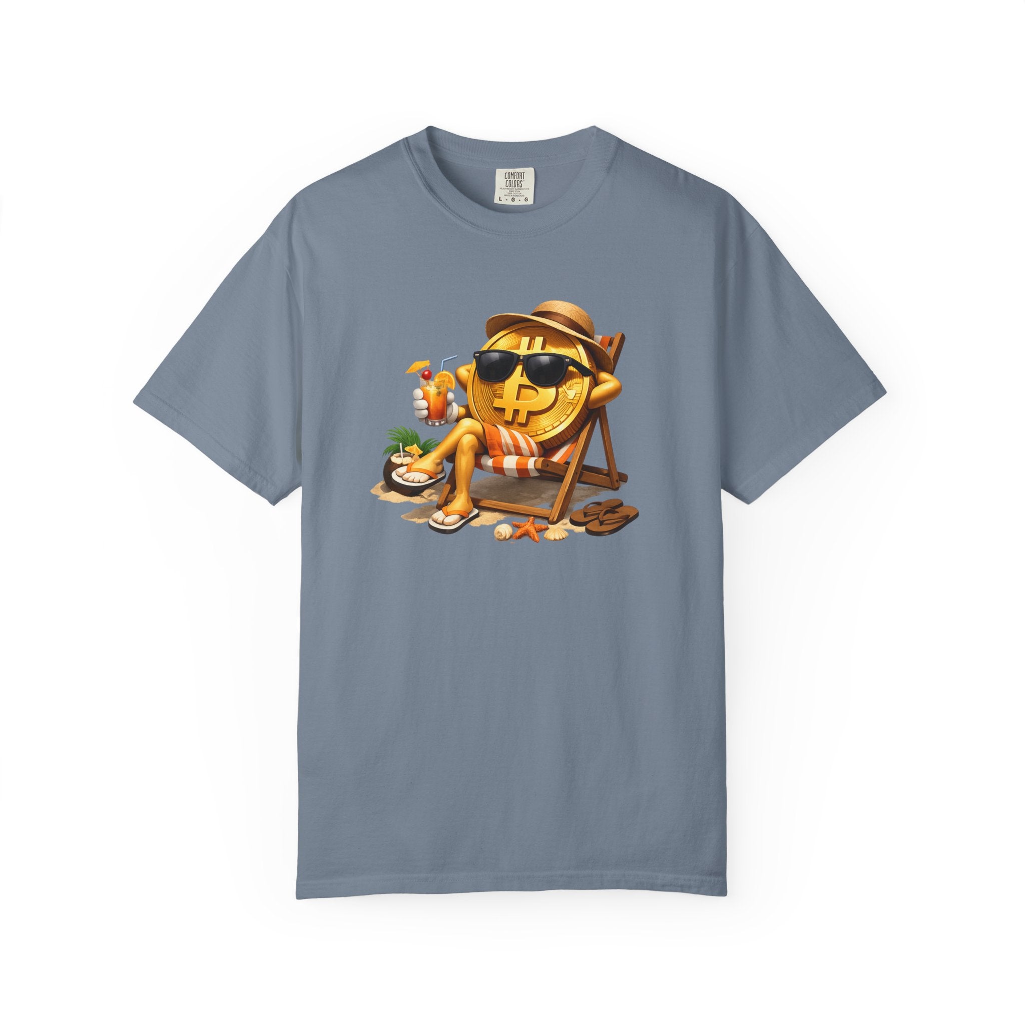 Bitcoin Beach Life T-Shirt Krypto-Millionär-Vibes Tee Entspanntes Bitcoin-Shirt Lustiges Krypto-Shirt 7 Farben 100% Baumwolle