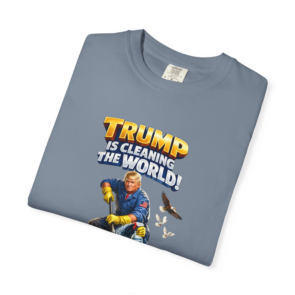 Trump Is Cleaning the World TShirt MAGA Patriotic Shirt Pro Trump Tee Conservative Gift 6 colors 100% cotton