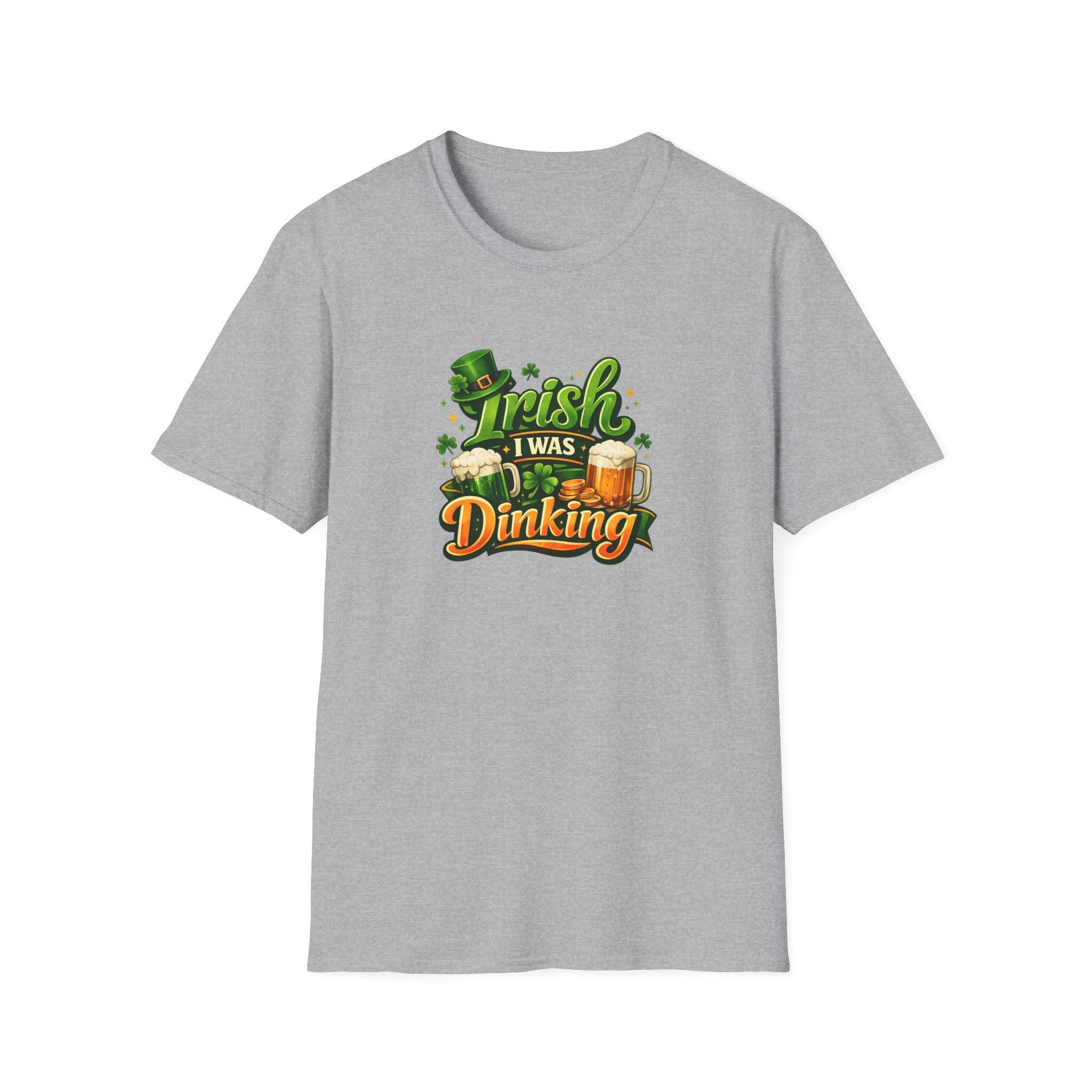 Irish I Was Dinking Shirt Funny Pickleball St Patricks Day Tee Irish Pickleball Shirt Lucky Shamrock Tee 6 colors 100% cotton