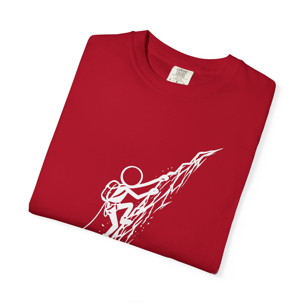 Mountain Climber Stick Figure TShirt Adventure Graphic Tee Rock Climbing Shirt Minimalist Hiking Tee 7 colors 100% cotton