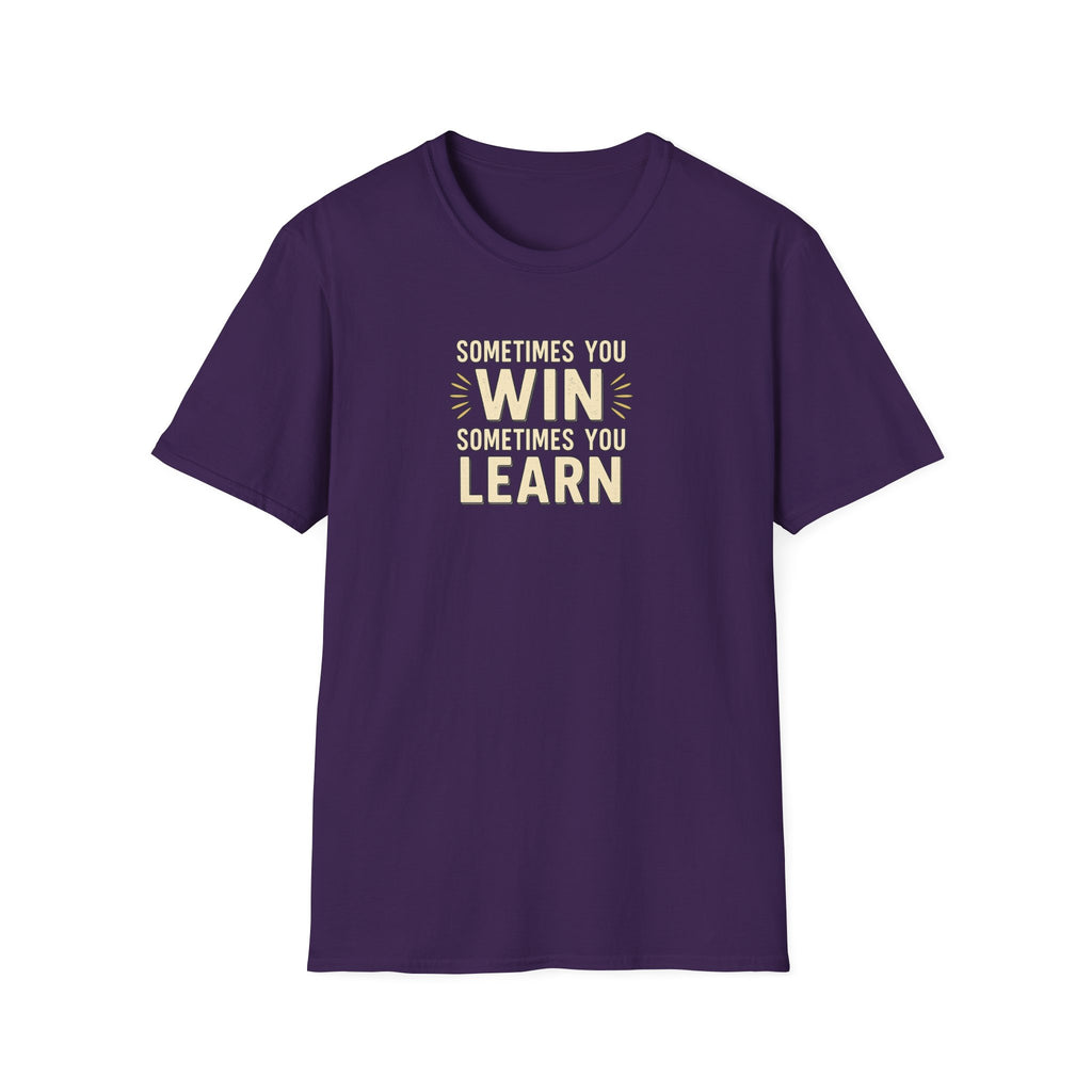 Win or Learn Tee When Quitting is not an Option Bold Motivation Streetwear Shirt 5 colors 100% cotton