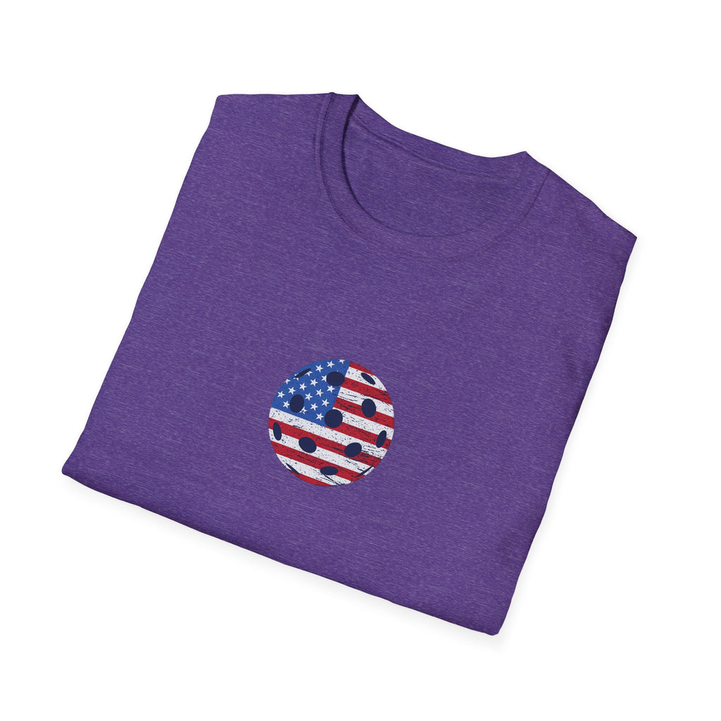 Patriotic Pickleball Shirt USA Flag Pickleball Tee Fourth of July Gift for Players 10 colors 100% cotton