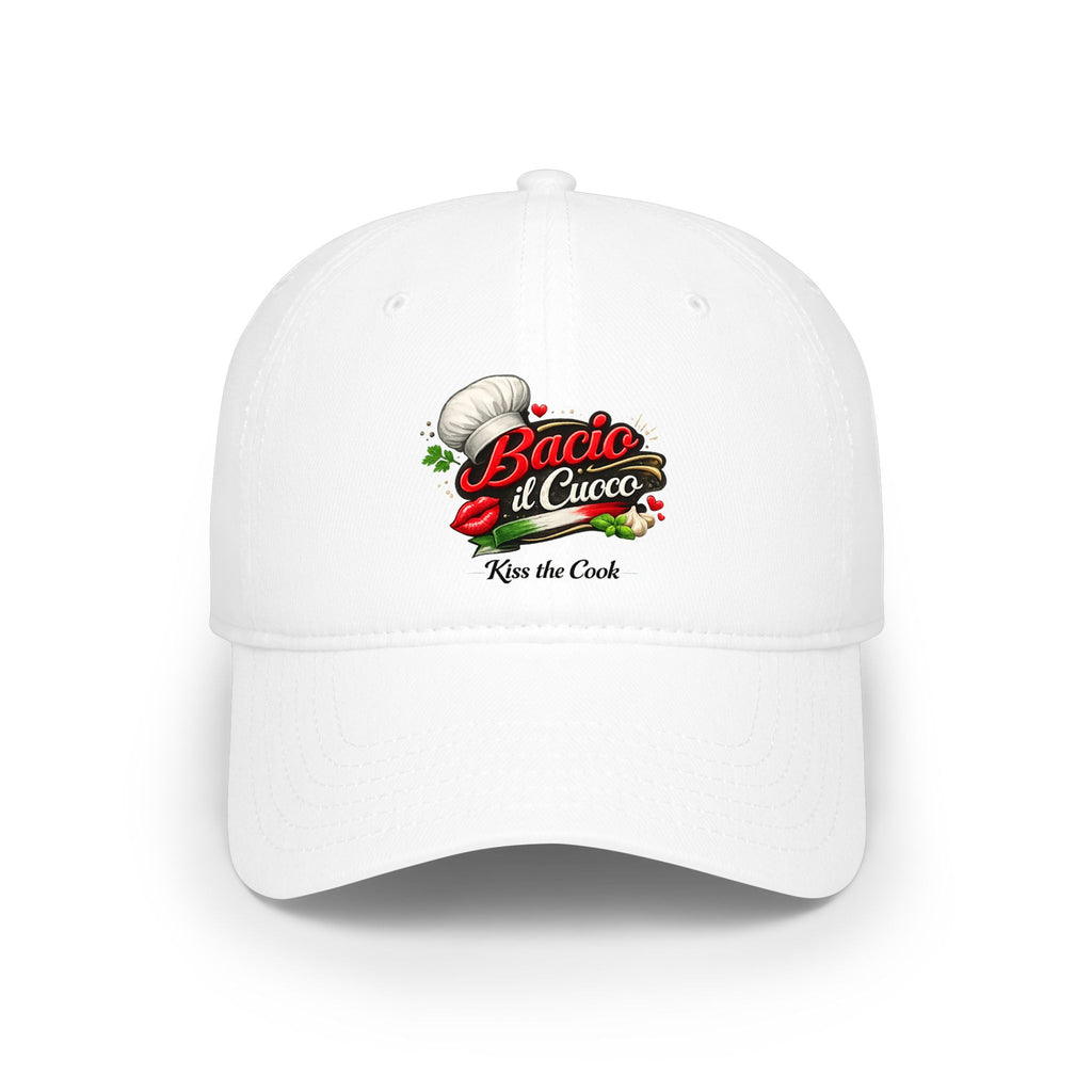 Bacio il Cuoco Hat Kiss the Cook Cap Italian Chef Hat Funny Italian Dad Hat Gift for Cook 3 colors 100% cotton