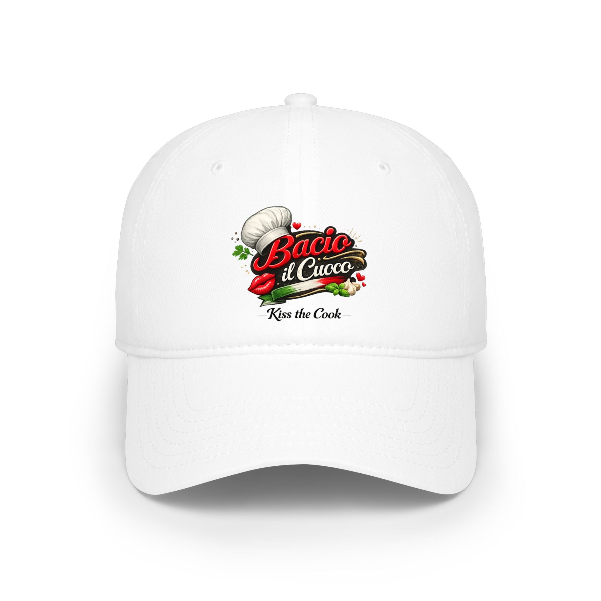 Bacio il Cuoco Hat Kiss the Cook Cap Italian Chef Hat Funny Italian Dad Hat Gift for Cook 3 colors 100% cotton