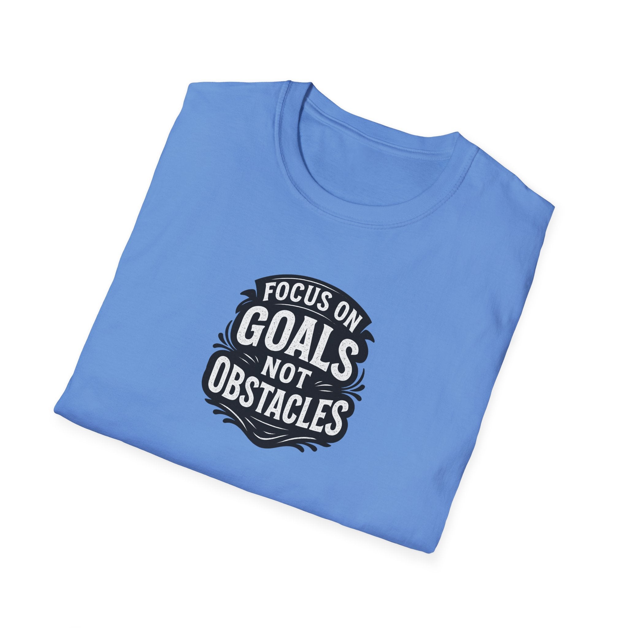 Focus on Goals Not Obstacles T-Shirt Motivational Stay Driven with our Bold Motivational Tee 5 colors 100% cotton