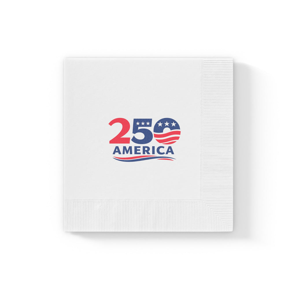 America 250 Napkins Patriotic Party Napkins USA Anniversary Napkins July 4th Party Decor Cookout Napkins (50 or 100 Count) 2 sizes