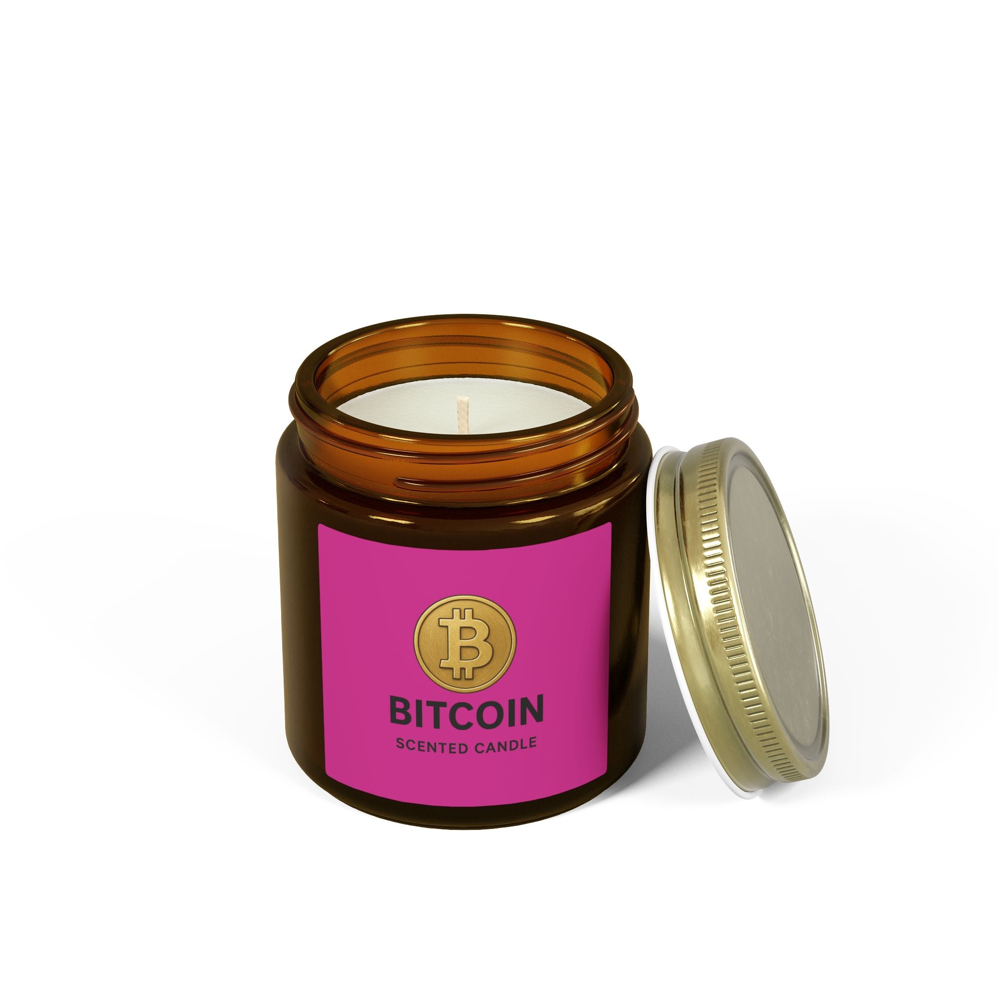 Bitcoin Logo Candles Coconut Apricot Wax 4 oz & 9 oz sizes 8 fragrances available