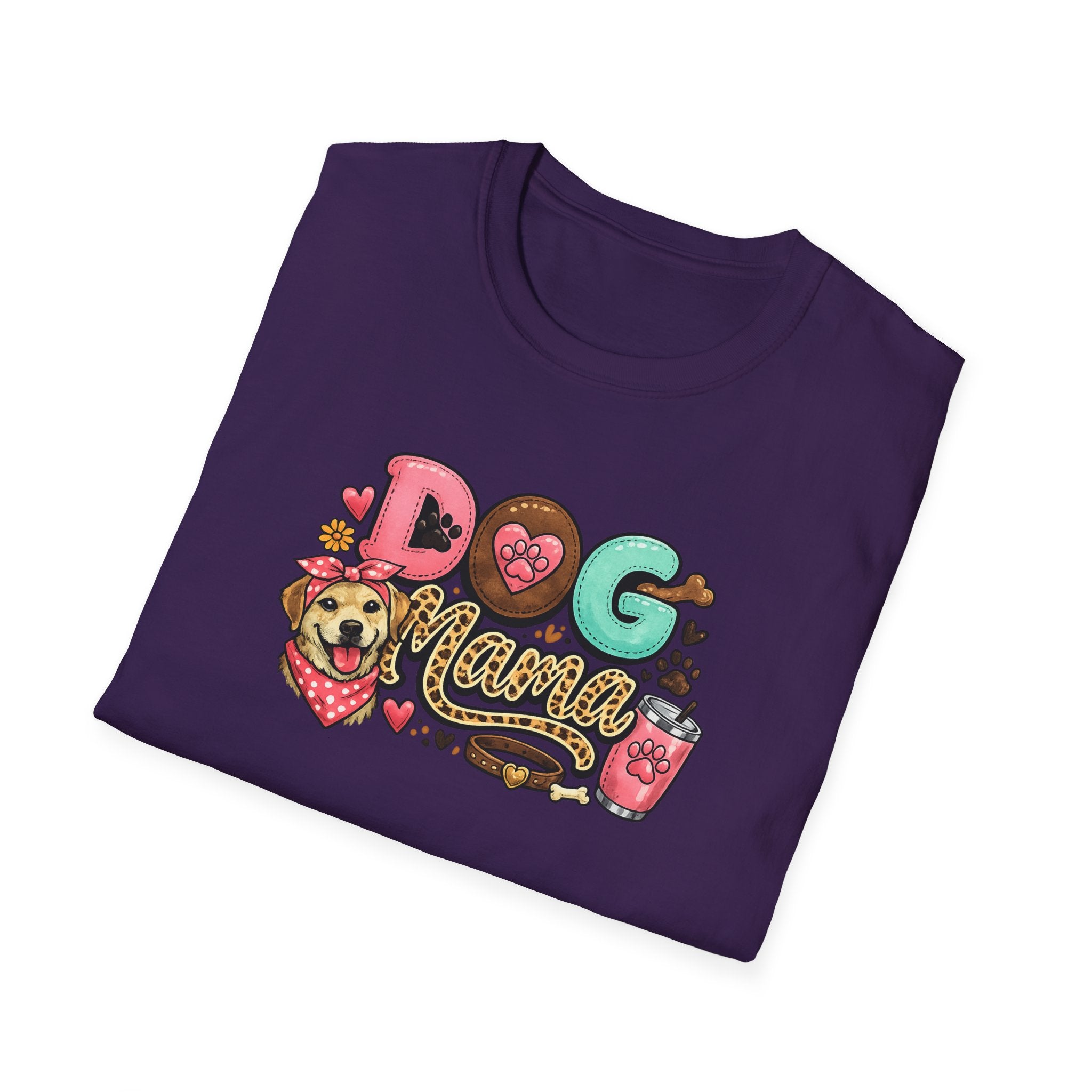 Dog Mama T-Shirt Cute Dog Mom T-Shirt Funny Pet Lover Tee Puppy Mom Gift Trendy Pet Lover Gift 6 colors 100% cotton