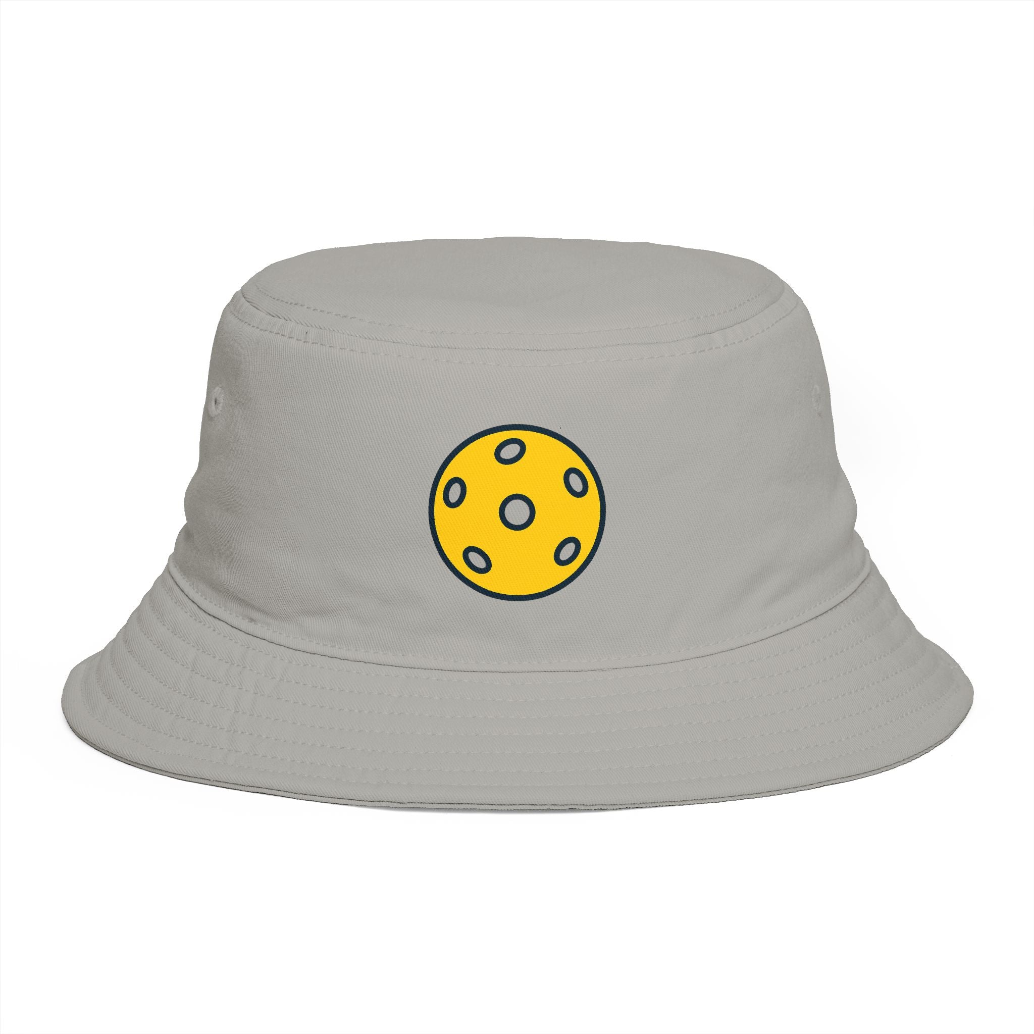 Pickleball Bucket Hat Yellow Pickleball Icon Cap Trendy Court Style Sun Hat for Men & Women 6 colors 100% cotton