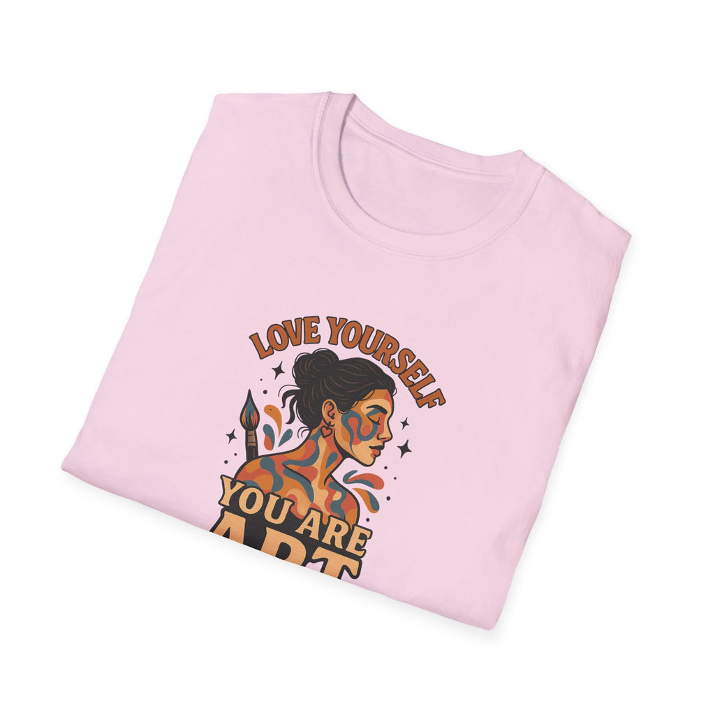 Love Yourself You Are Art T-Shirt Inspirational Graphic Tee for Women Retro Self Love Shirt 8 colors 100% cotton