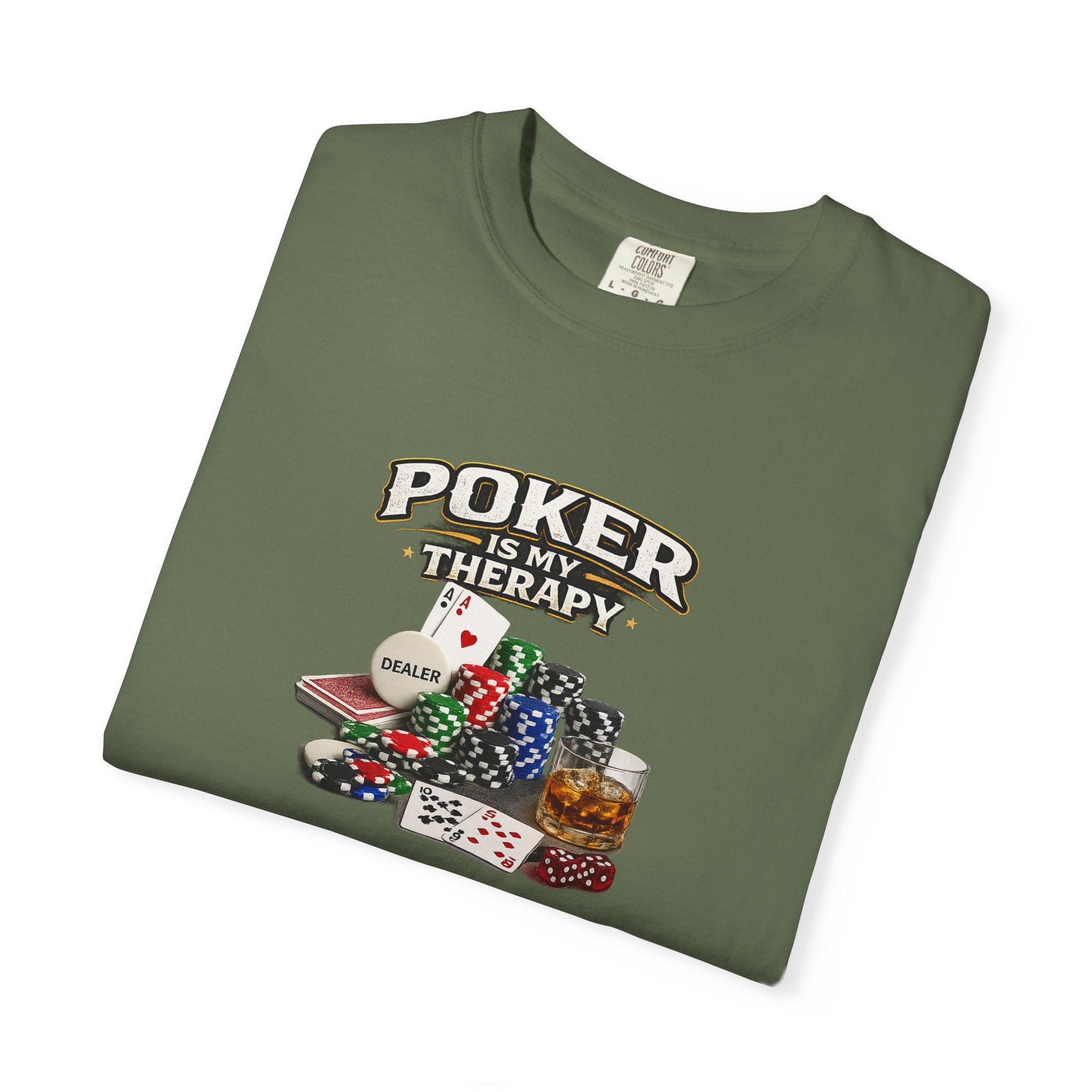 Poker Is My Therapy Shirt Funny Poker Player Tee Gift for Card Players Gambling Humor Tee Poker Lover Gift 7 colors 100% cotton