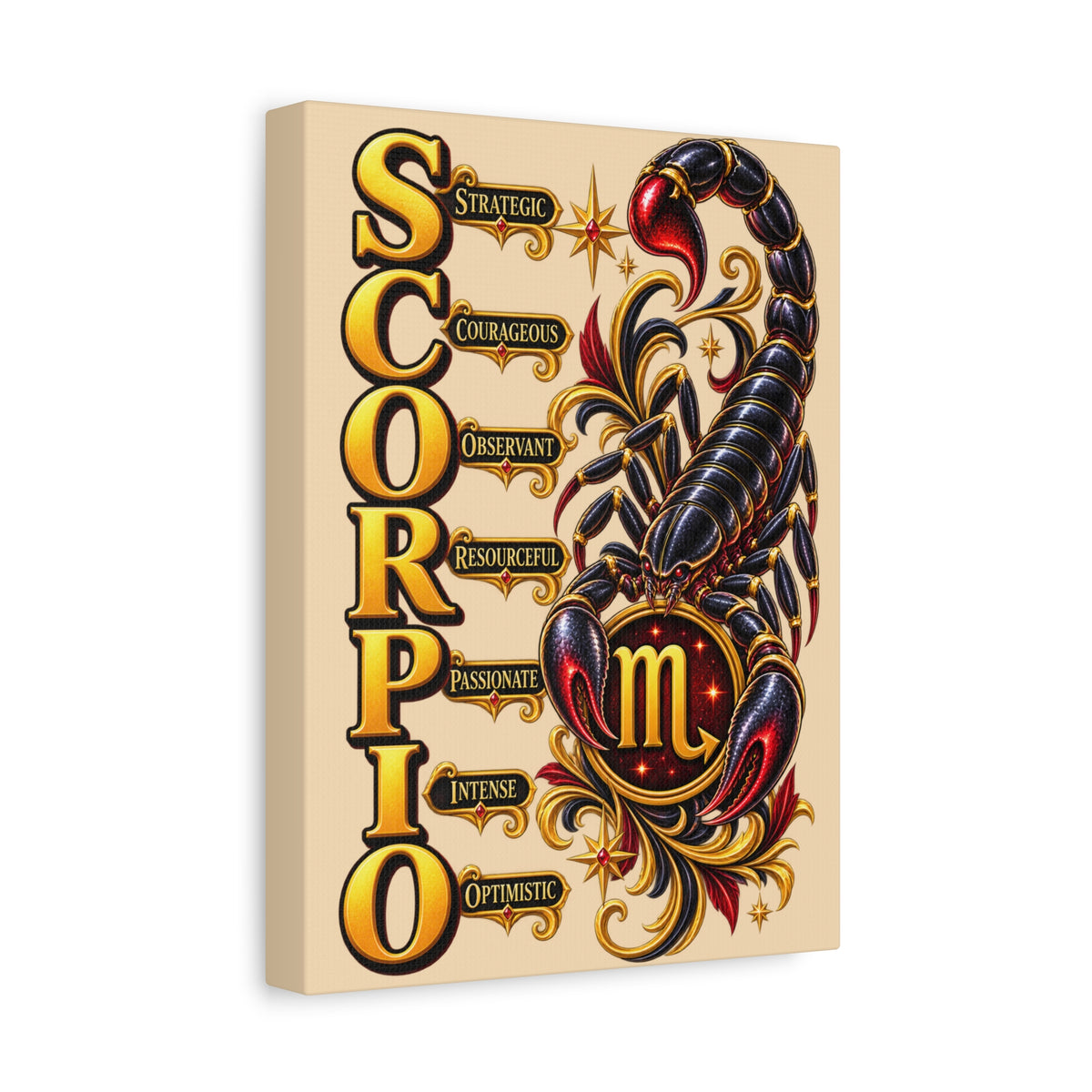 SatsandStripes.com 9" x 12" Zodiac Canvas Wall Art