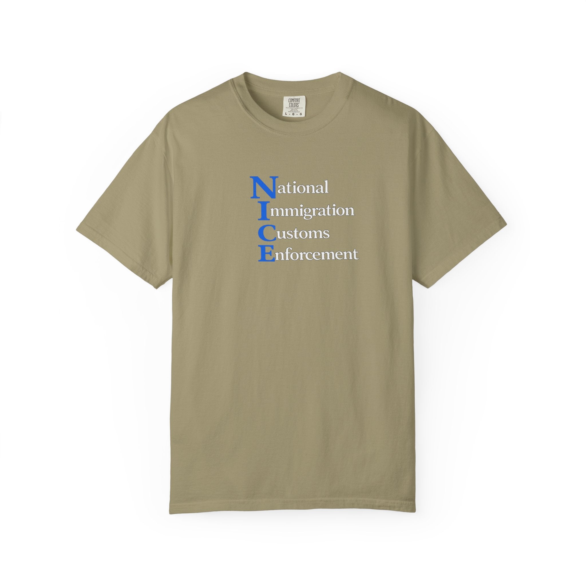 NICE design that subtly nods to ICE Patriotic Law Enforcement Tee Back the Blue Gift Pro Ice Merch 6 colors 100% cotton