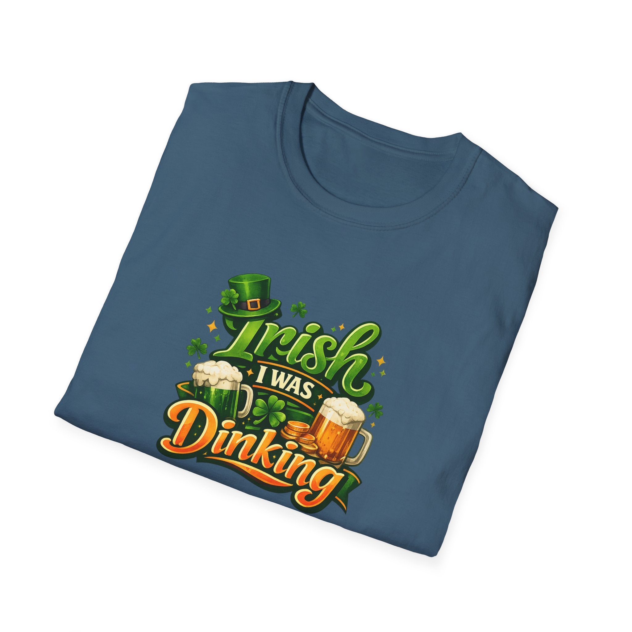 Irish I Was Dinking Shirt Funny Pickleball St Patricks Day Tee Irish Pickleball Shirt Lucky Shamrock Tee 6 colors 100% cotton