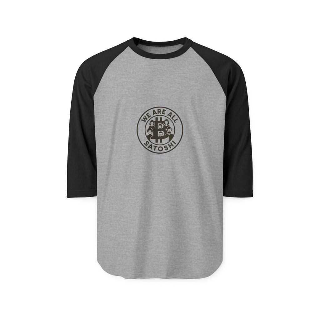 We Are All Satoshi Bitcoin 3/4 Sleeve Tee Soft Cotton Unisex Crypto Shirt 2 colors 100% cotton