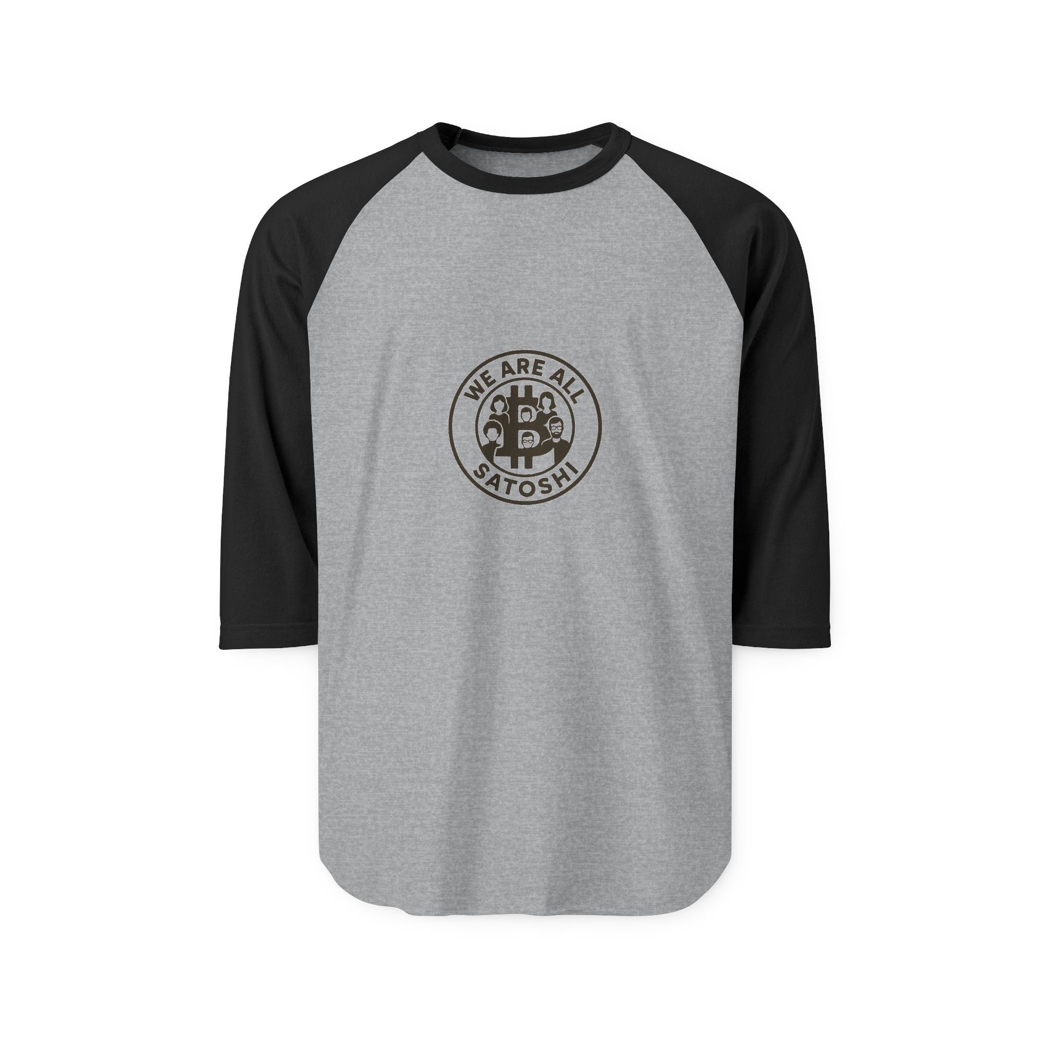 We Are All Satoshi Bitcoin 3/4 Sleeve Tee Soft Cotton Unisex Crypto Shirt 2 colors 100% cotton