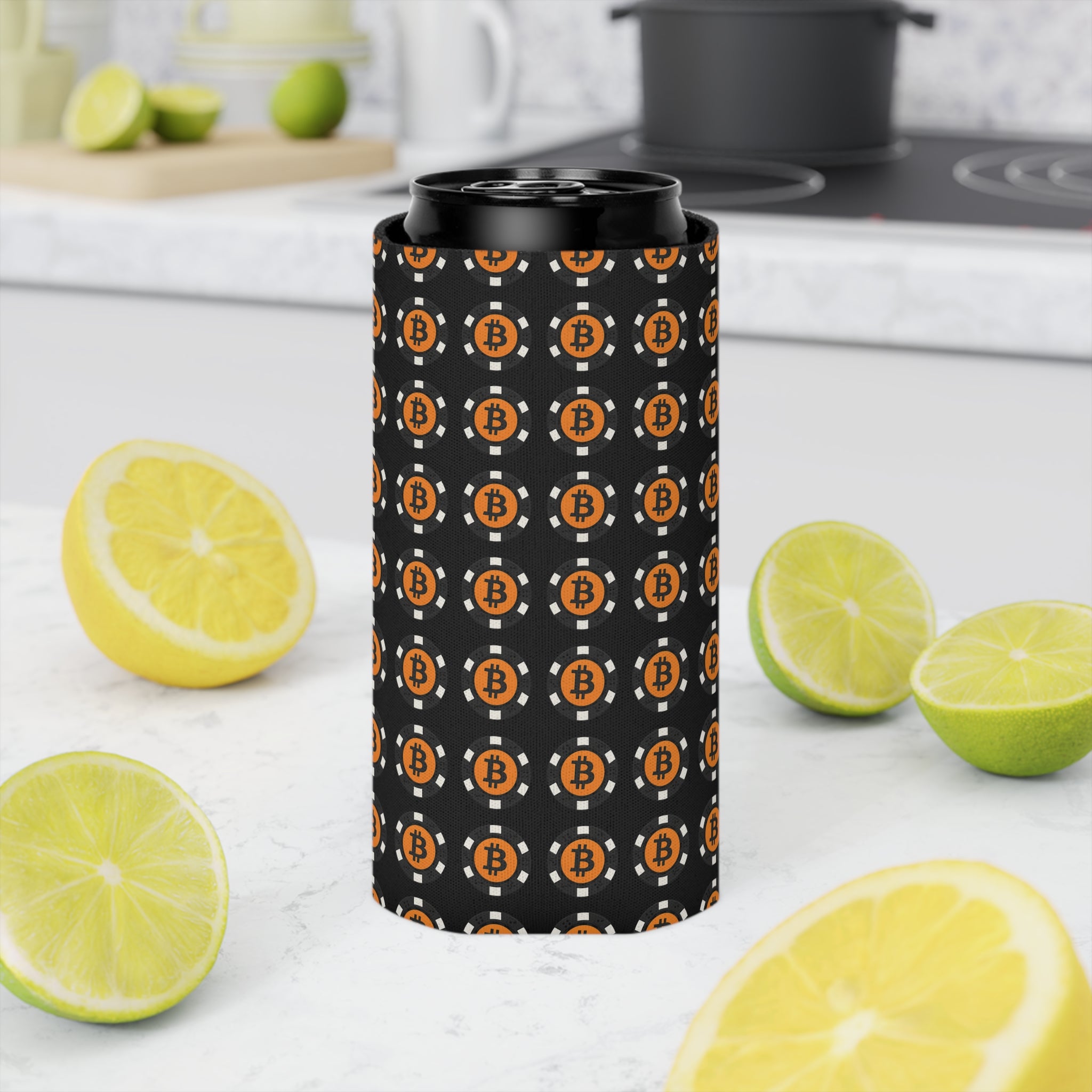 Bitcoin Can Cooler, Stack Sats, Stay Chill-Bitcoin Beer Koozie Regular & Slim
