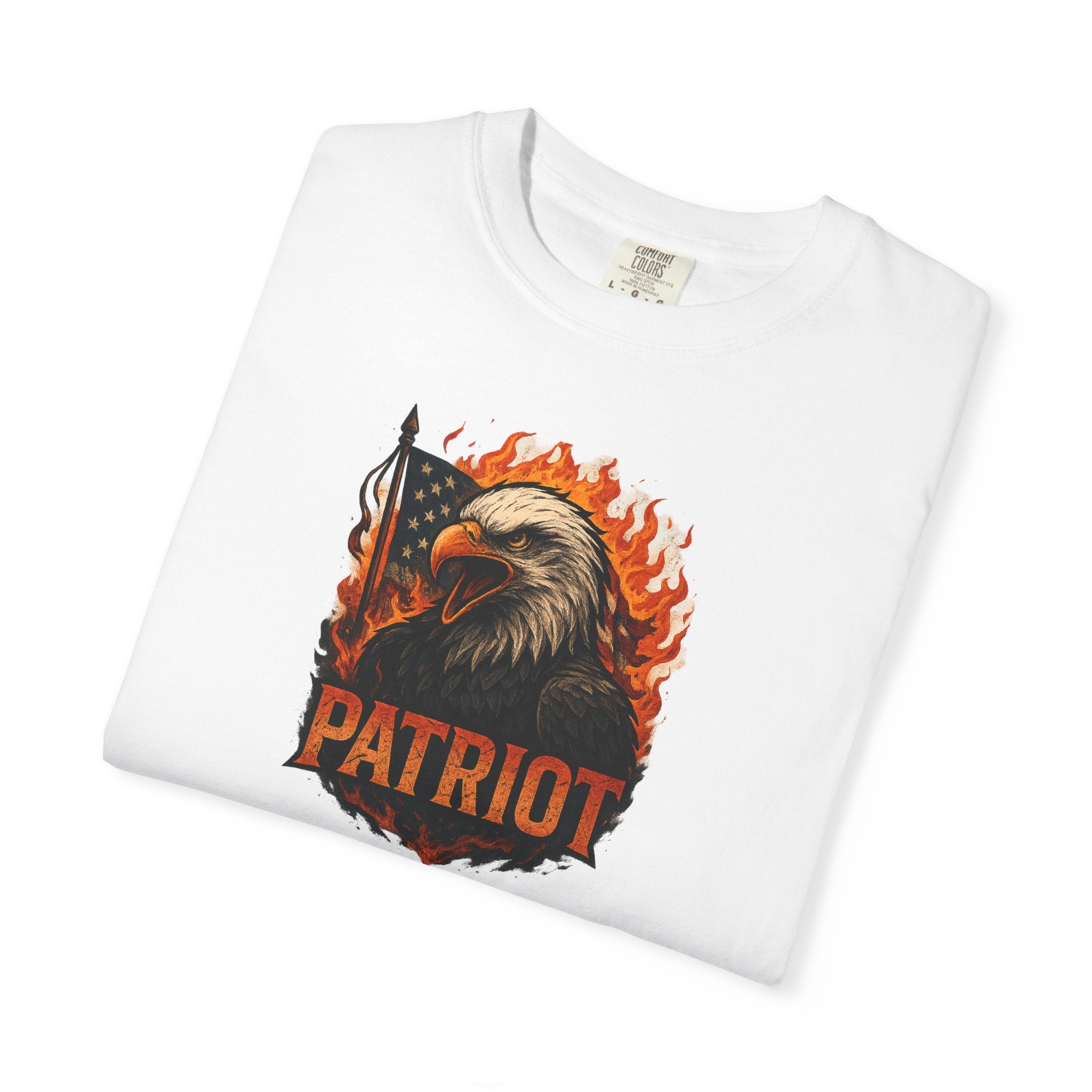 Patriot Eagle T-Shirt Bald Eagle American Flag Graphic Tee Freedom-USA Pride 6 colors 100% cotton