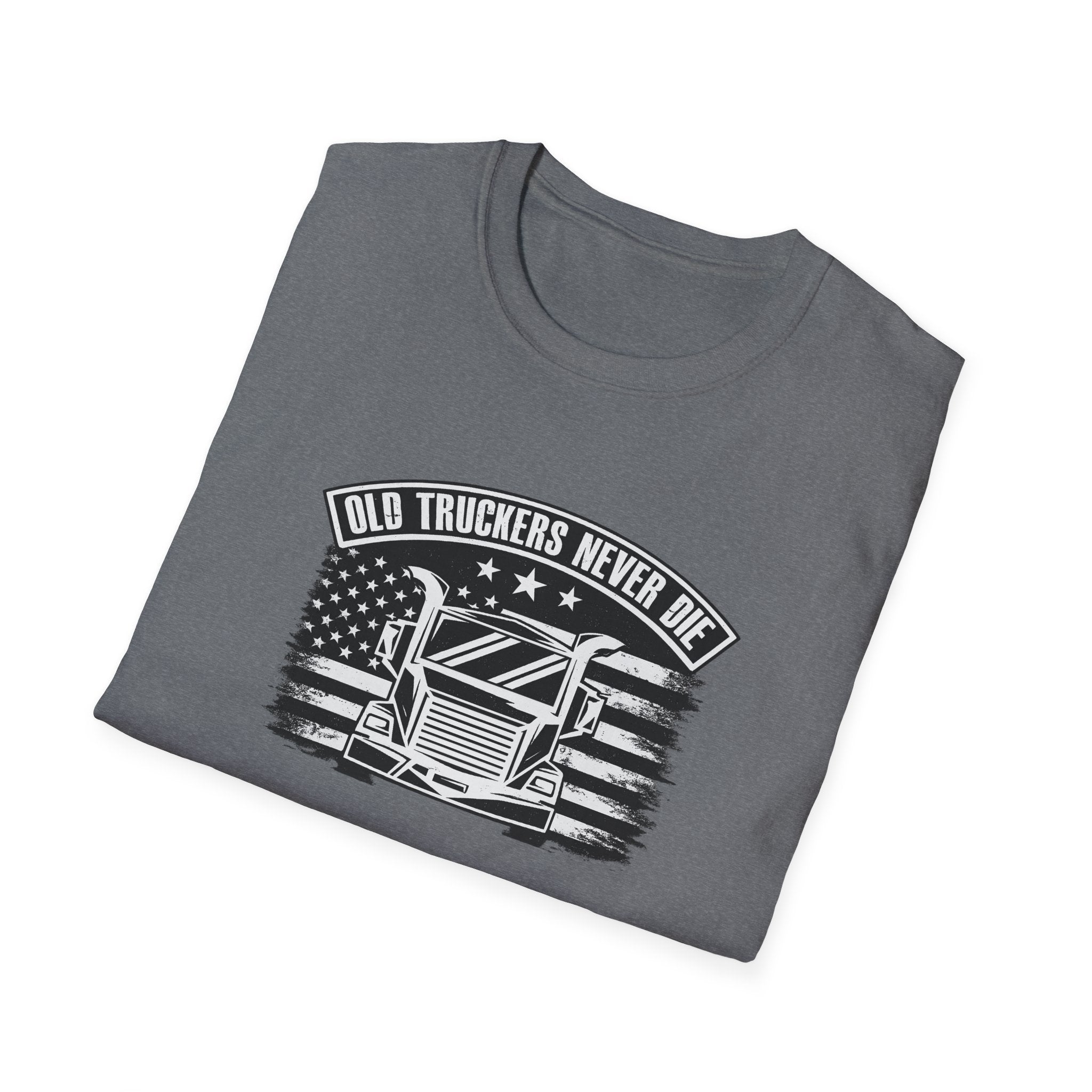 Old Truckers Never Die T-Shirt Trucker-Shirt für Herren Vintage Trucker-T-Shirt Geschenk für Old School Trucker 6 Farben 100% Baumwolle