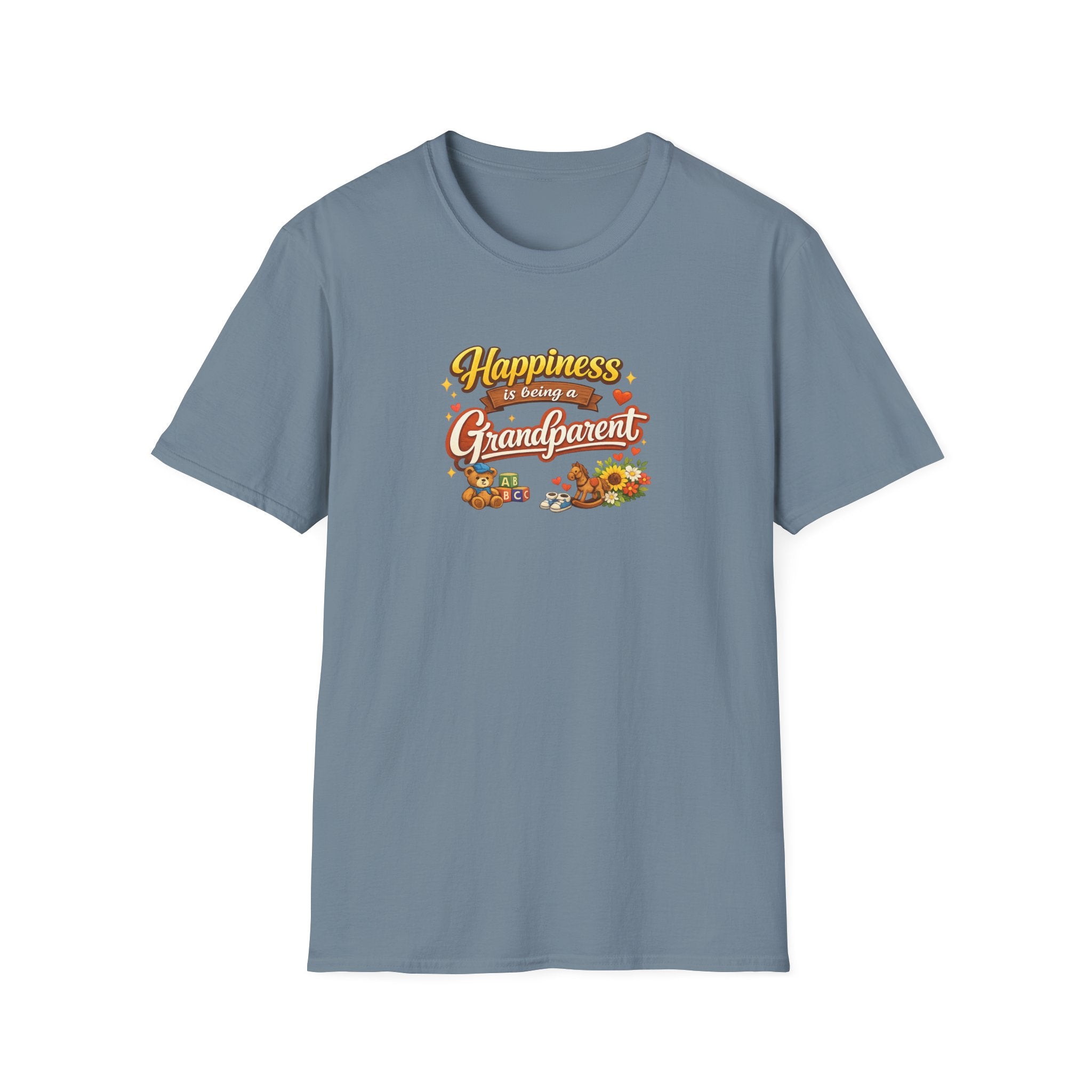 Happiness Is Being a Grandparent Shirt Grandpa-Grandma Gift Tee Proud Grandkids Shirt Cute Grandparent TShirt 7 colors 100% cotton