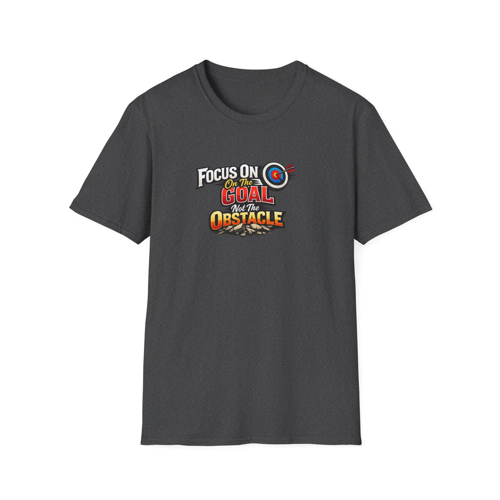 Focus On The Goal Not The Obstacle T-Shirt Motivational Quote Shirt Inspirational Graphic Tee Mindset Success Shirt 100% cotton