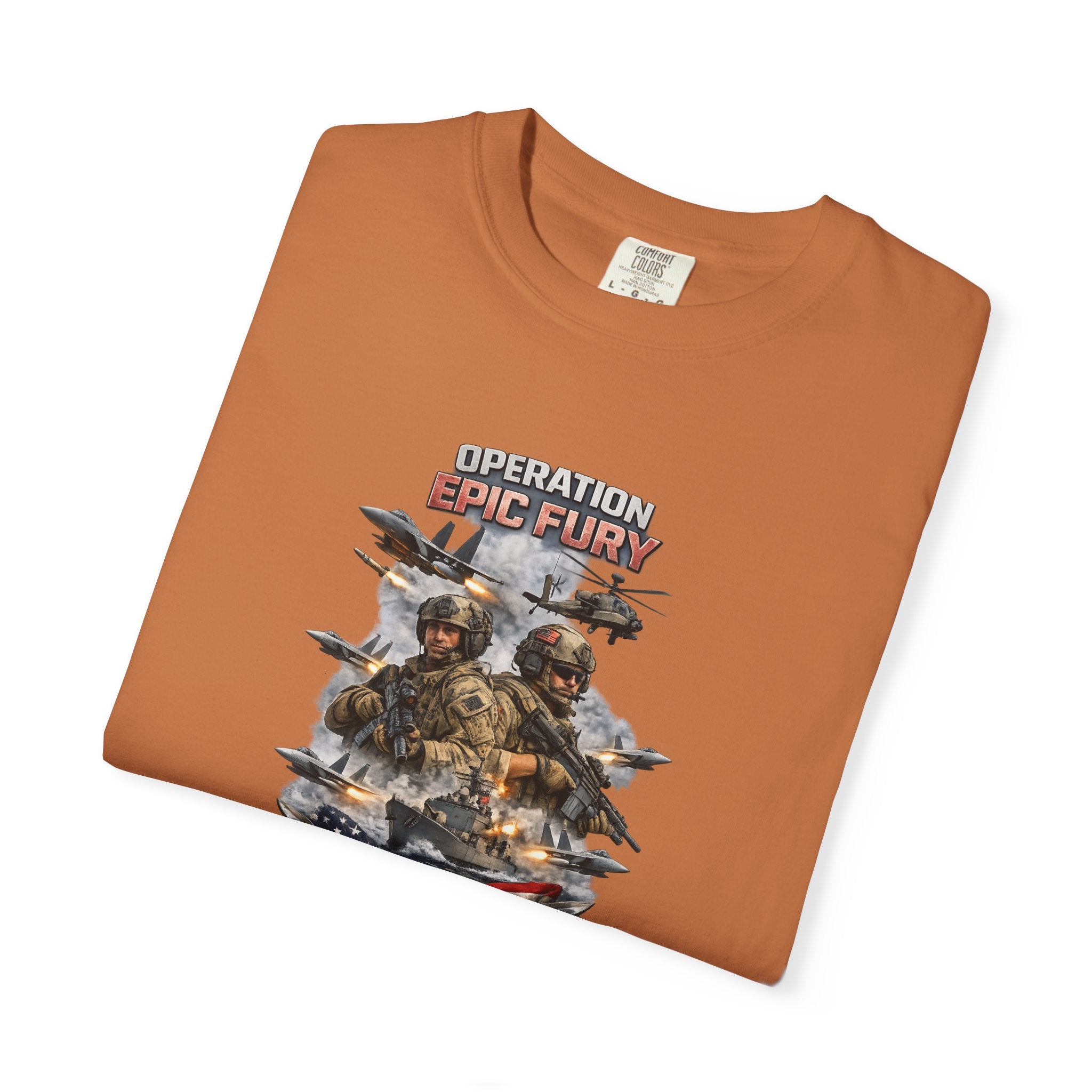 Operation Epic Fury Peace Through Strength Tee Patriotic Military Power Shirt 7 colors 100% cotton
