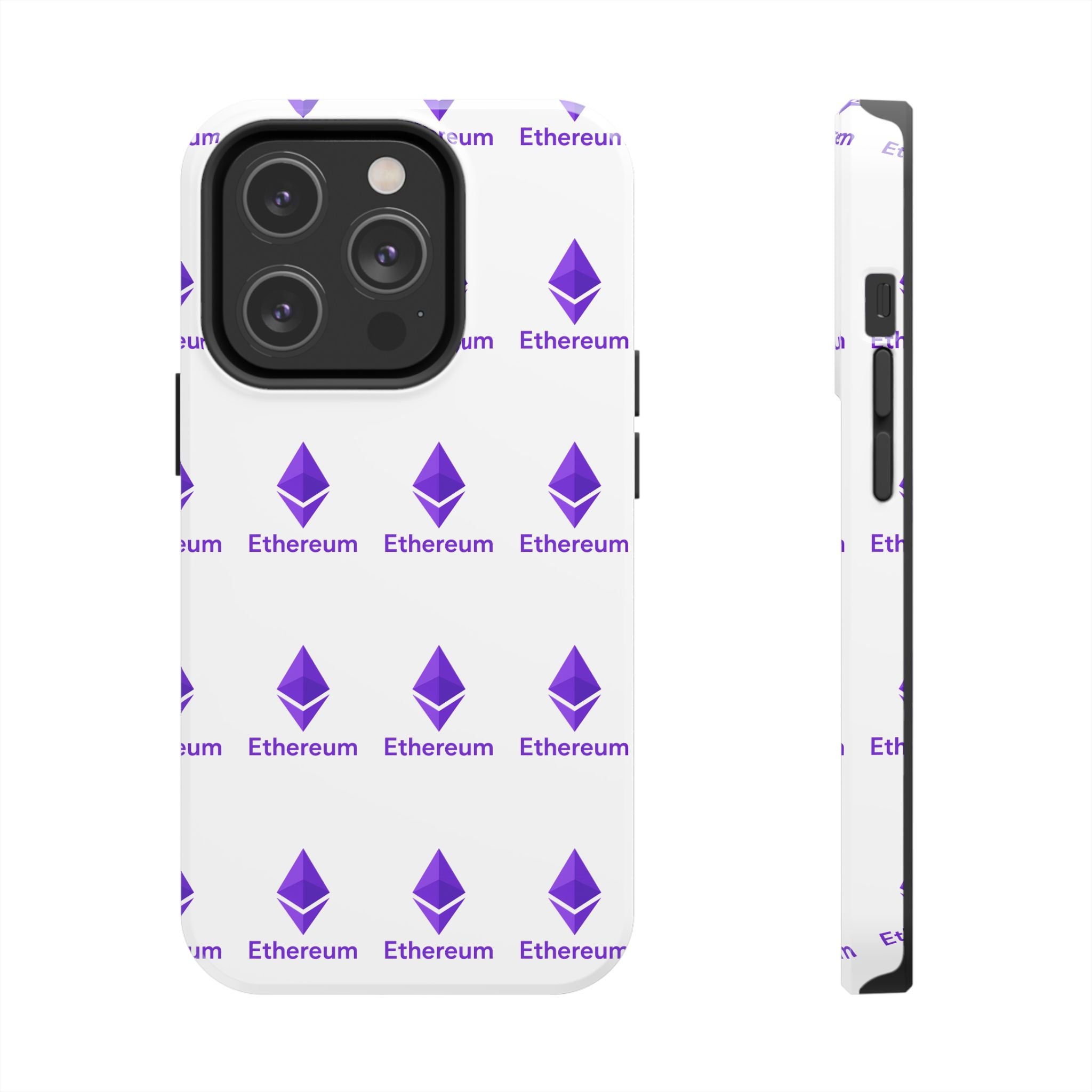Ethereum Tough Phone Case Crypto iPhone Samsung Case Glossy Protective Phone Cover Impact Resistant ETH Case