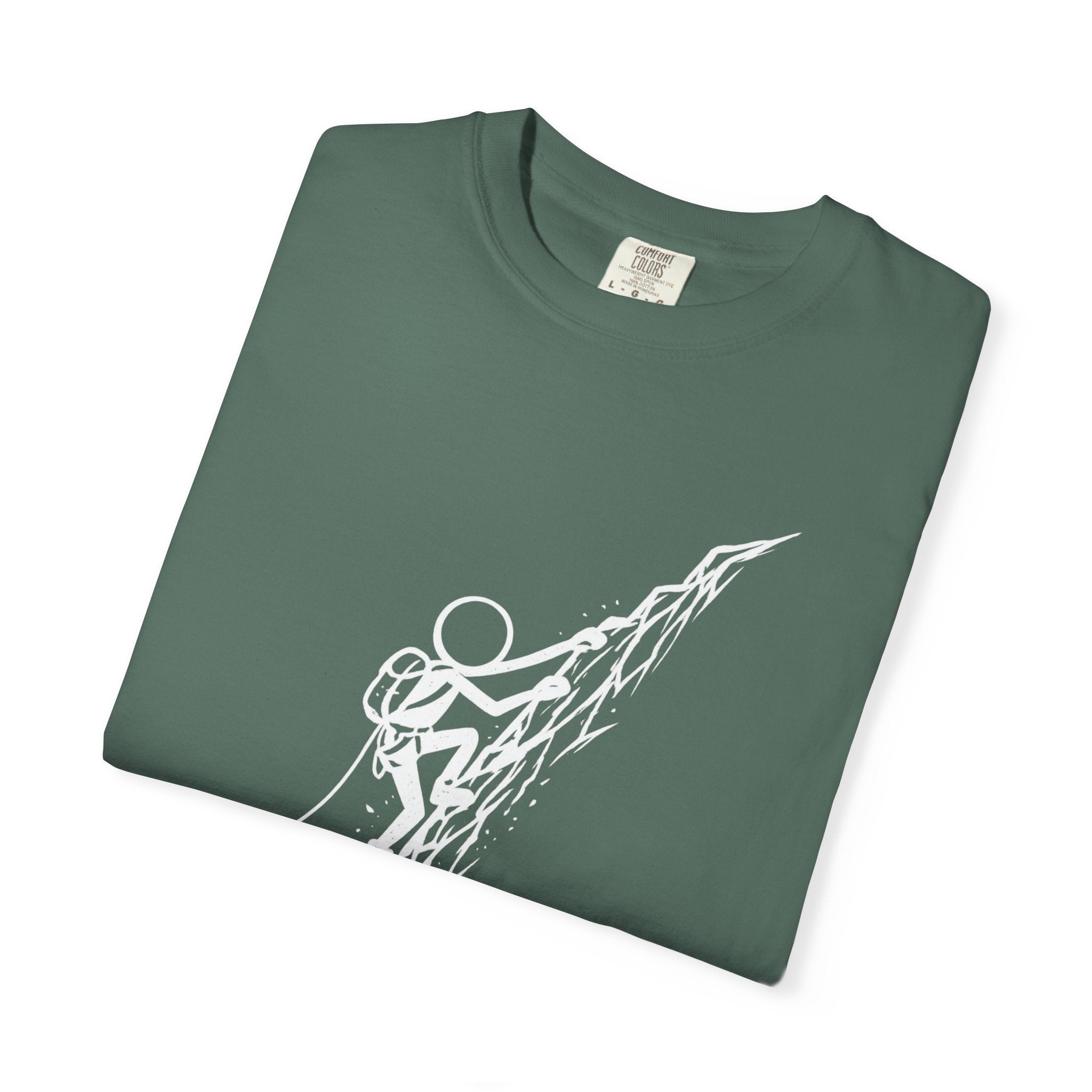 Mountain Climber Stick Figure TShirt Adventure Graphic Tee Rock Climbing Shirt Minimalist Hiking Tee 7 colors 100% cotton