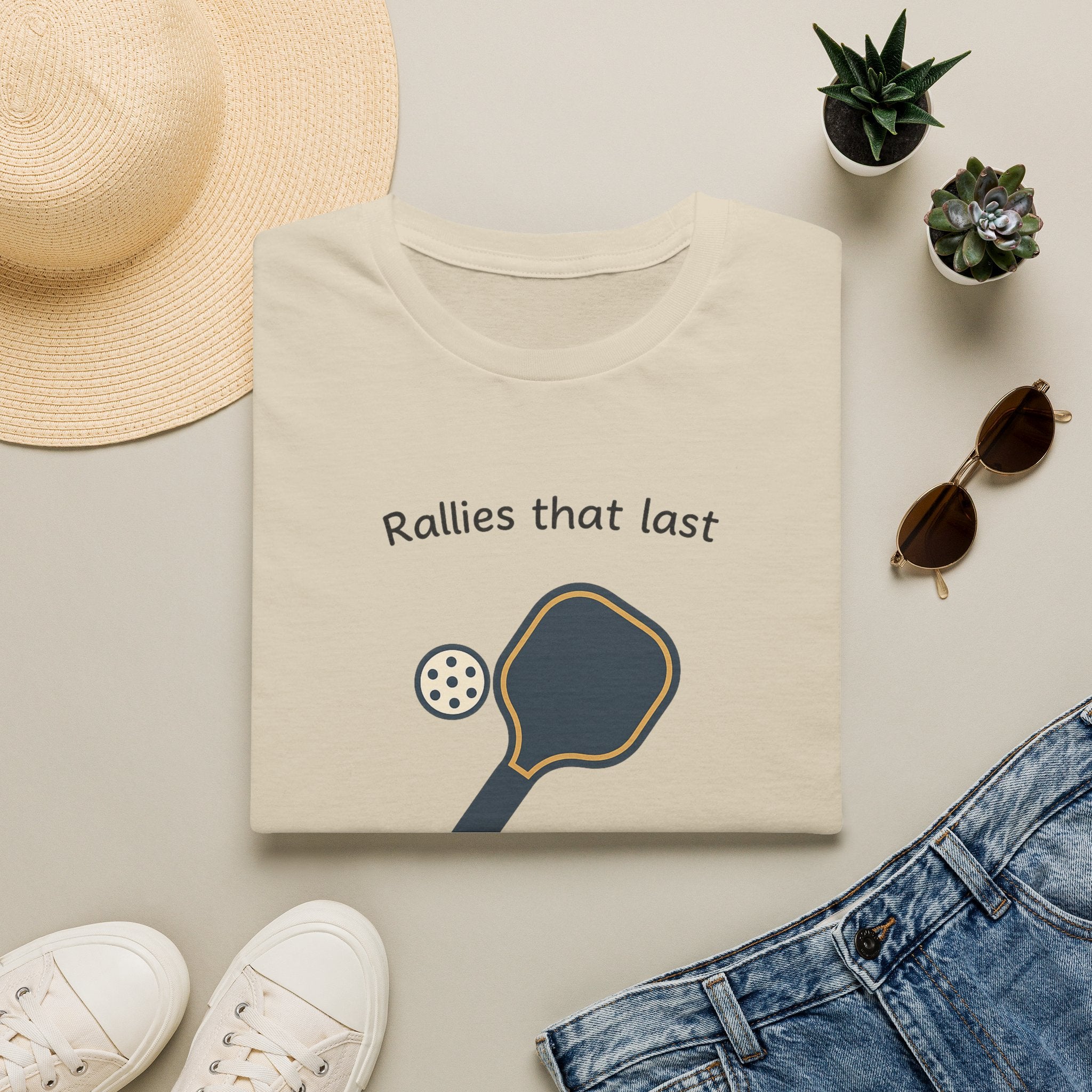 Sats and Stripes Pickleball Friends Forever T-Shirt Tee Rallies That Last Friendships That Last Longer Sand Flded
