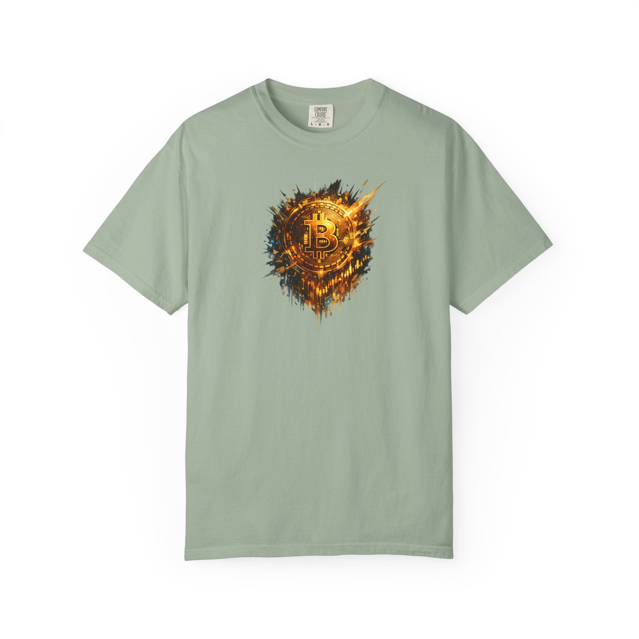 Bitcoin Fire Coin TShirt Bitcoin Shirt for Crypto Fans Digital Gold Streetwear Burning Bitcoin Logo T-shirt 11 colors 100% cotton