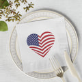 Sats and Stripes American Flag Heart Napkins Patriotic Party Napkins