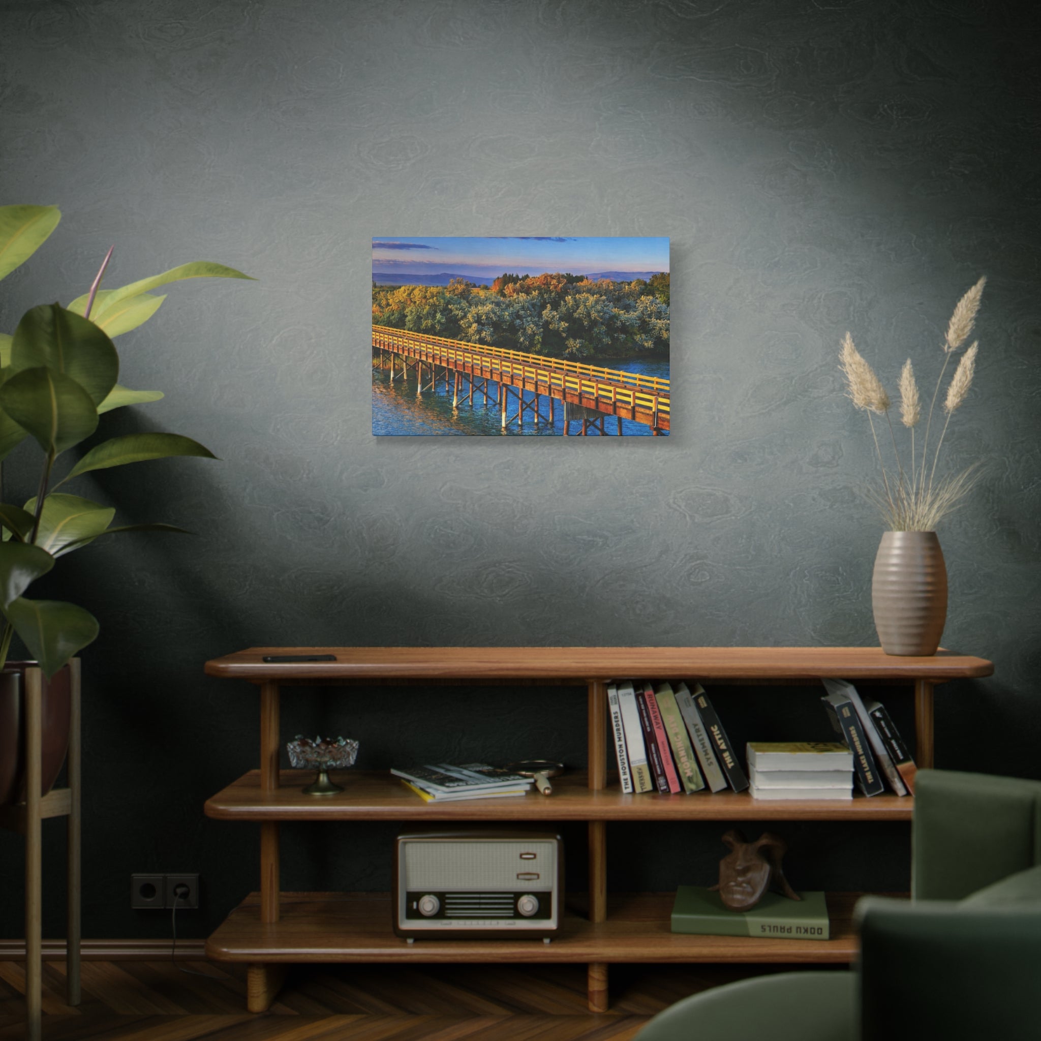 Jackson Bridge Matte Canvas Idaho Wall Art Scenic Snake River Rustic Mountain Décor 6 sizes