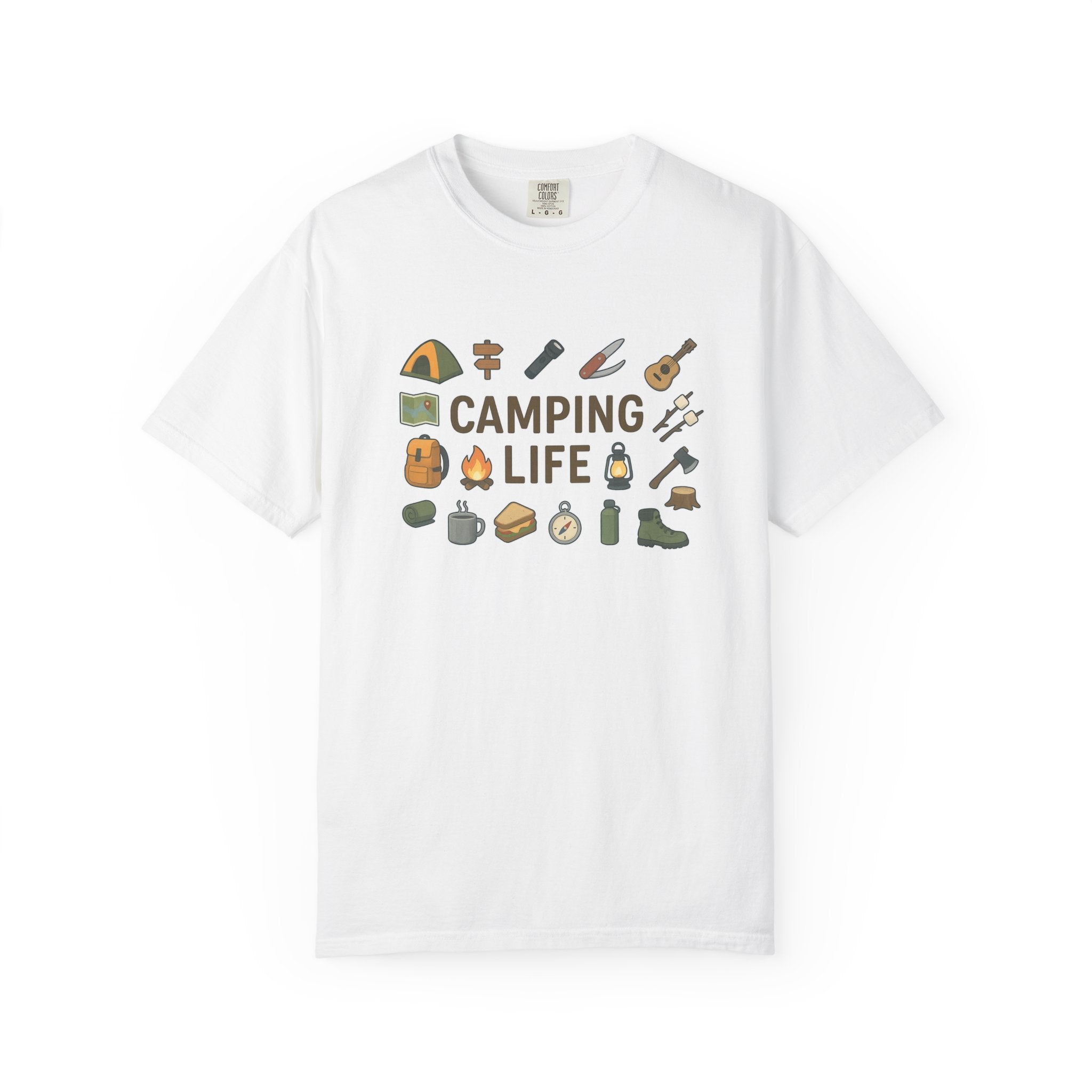 Camping Life T-Shirt Lightweight Lived-in and Quietly Adventurous 2 colors 100% cotton