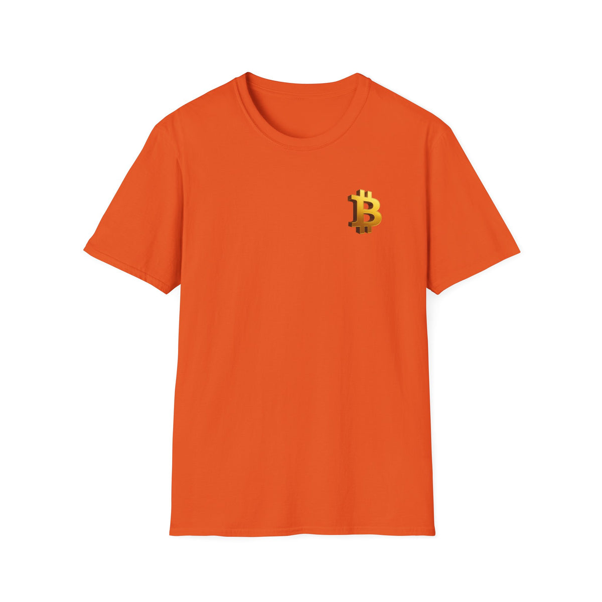 SatsandStrips.com Teach ₿ Freedom Bitcoin T-Shirt – Patriotic Bitcoin Education Graphic Tee Orange