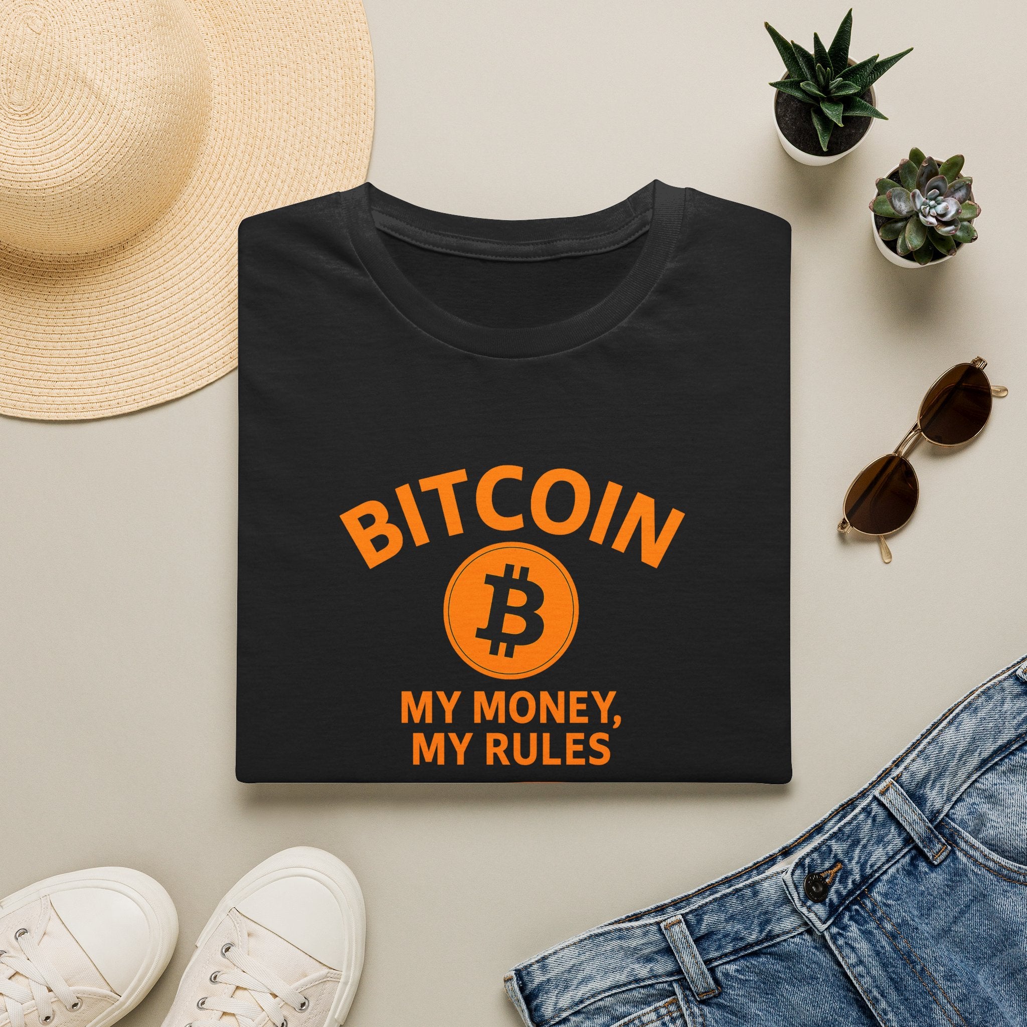 Stand for Freedom Wear what you Believe My Money My Rules Bitcoin Cotton T-Shirt Tee 4 colors 100% cotton