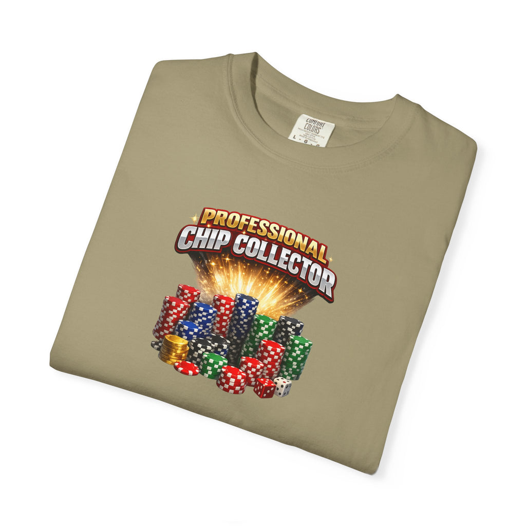 Professional Chip Collector Shirt Funny Poker Player T-Shirt Casino Night Tee Card Player Gift 7 colors 100% cotton
