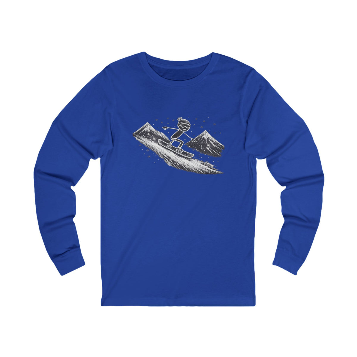 Snowboarder Mountain Langarmshirt Snowboard Tee Wintersport Skigebiet Shirt Snowboarder Geschenk 6 Farben 100% Baumwolle