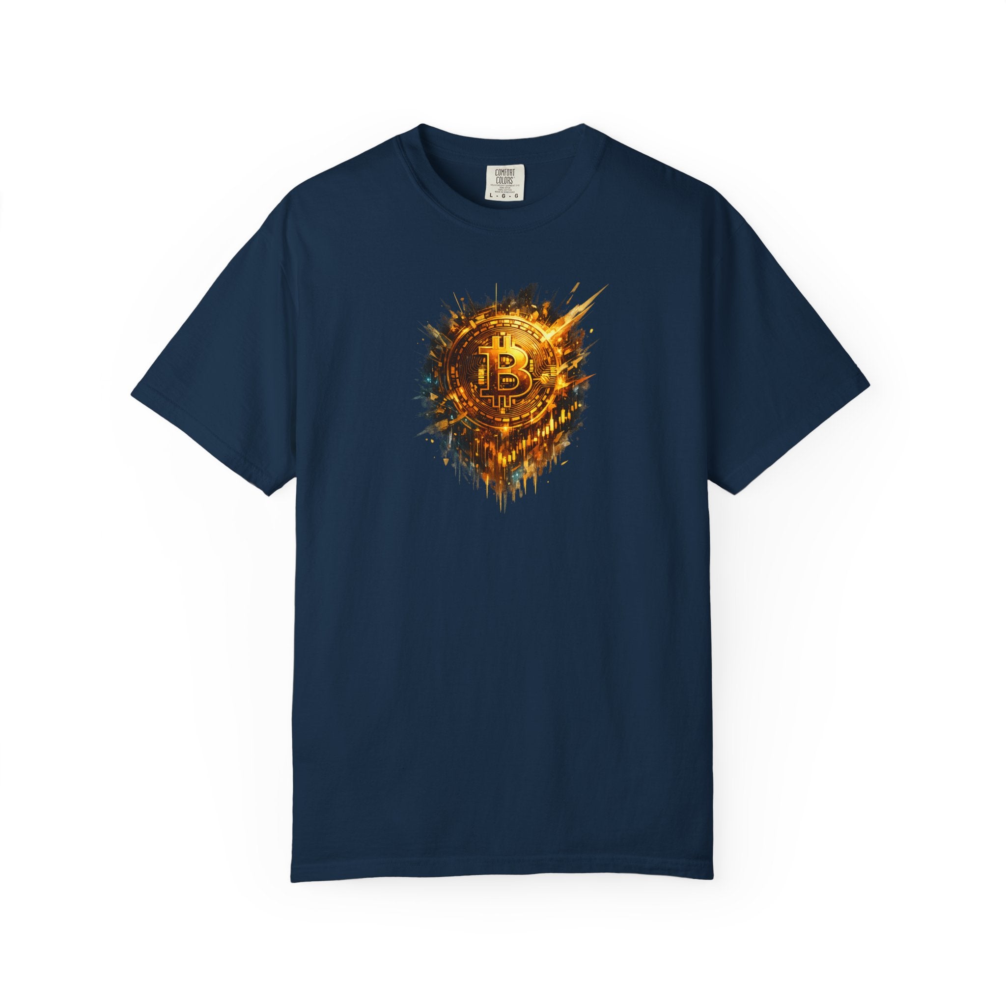 Bitcoin Fire Coin TShirt Bitcoin Shirt for Crypto Fans Digital Gold Streetwear Burning Bitcoin Logo T-shirt 11 colors 100% cotton